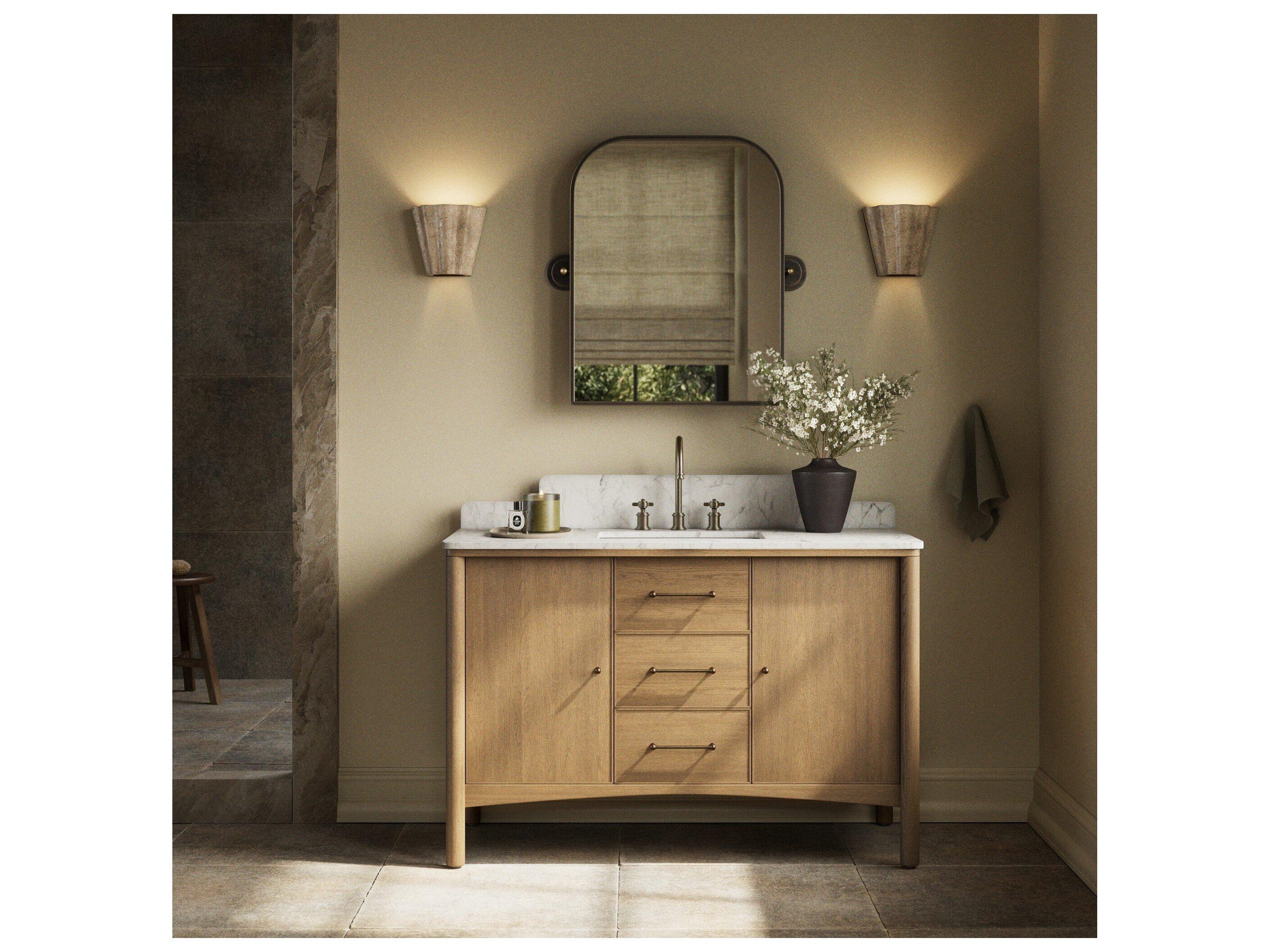 Four Hands Blaire Satin Light Wash Oak Veneer Vanity
