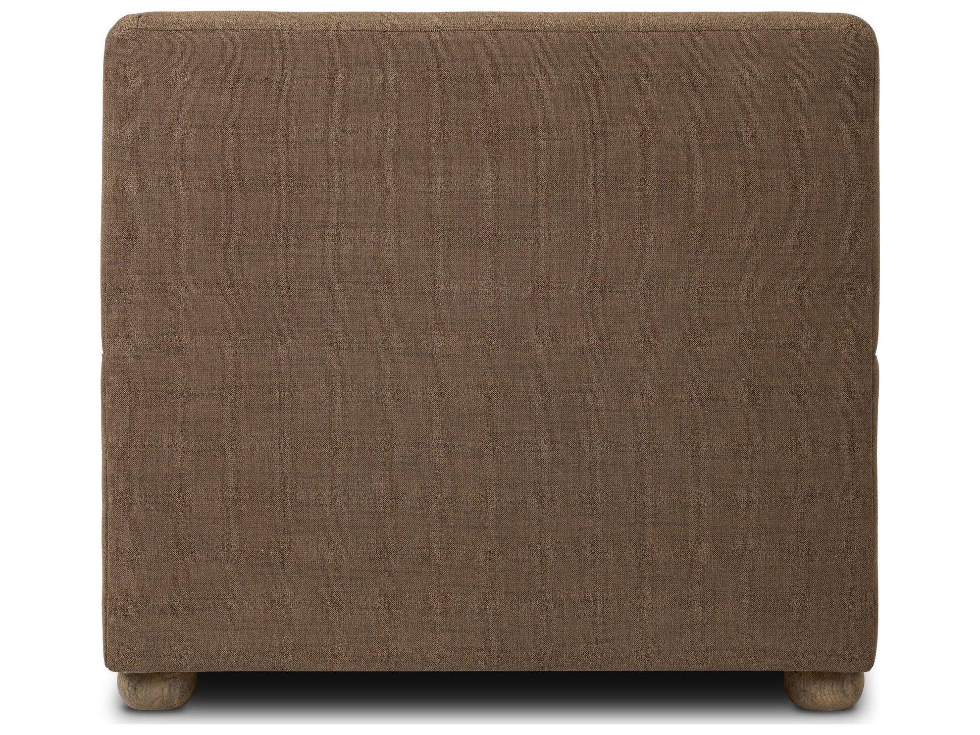 Four Hands Easton Oak Wood Brown Upholstered Armless Dining Chair