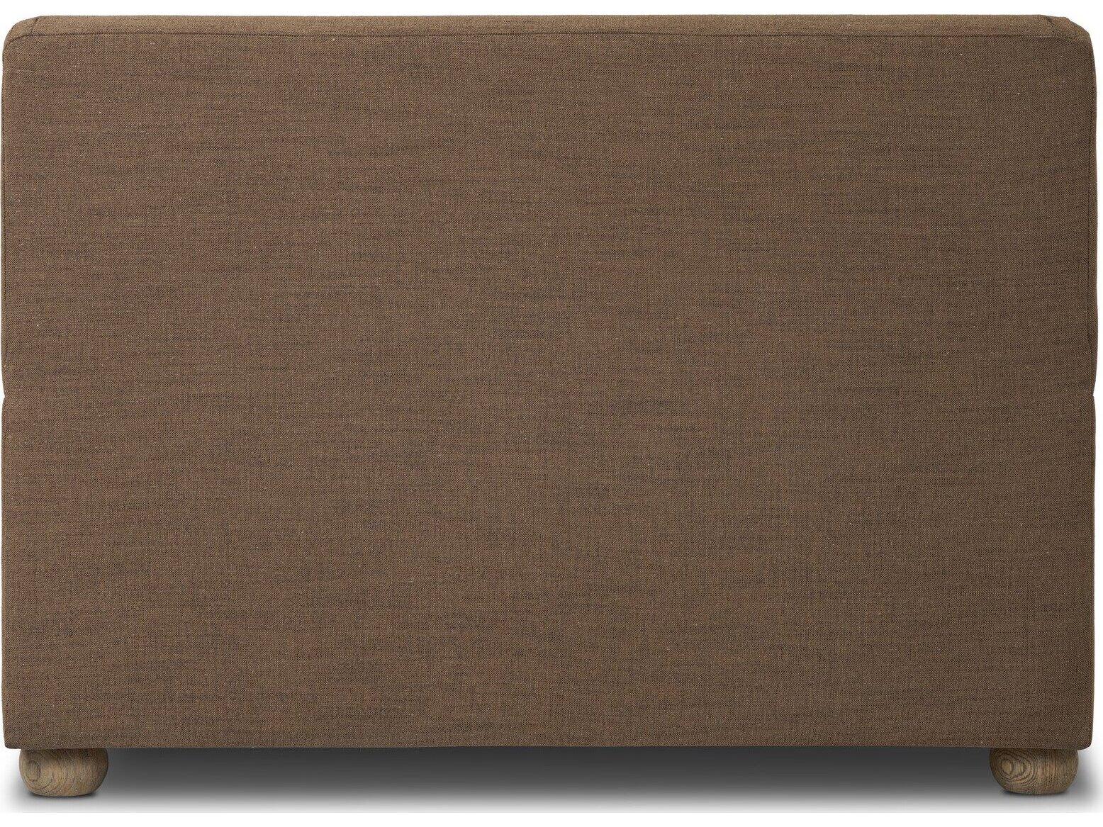 Four Hands Easton Oak Wood Brown Upholstered Armless Dining Chair