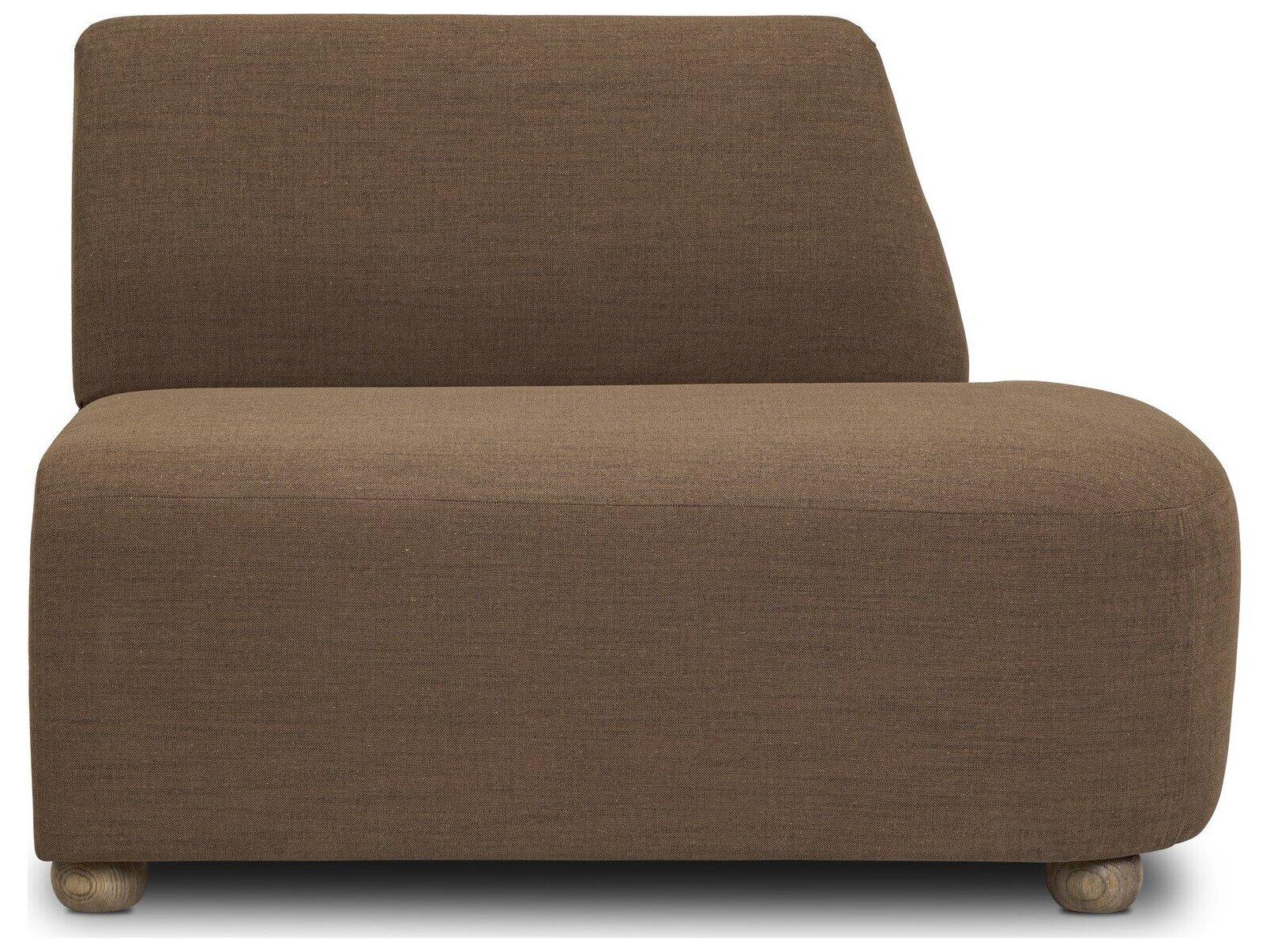 Four Hands Easton Oak Wood Brown Upholstered Armless Dining Chair