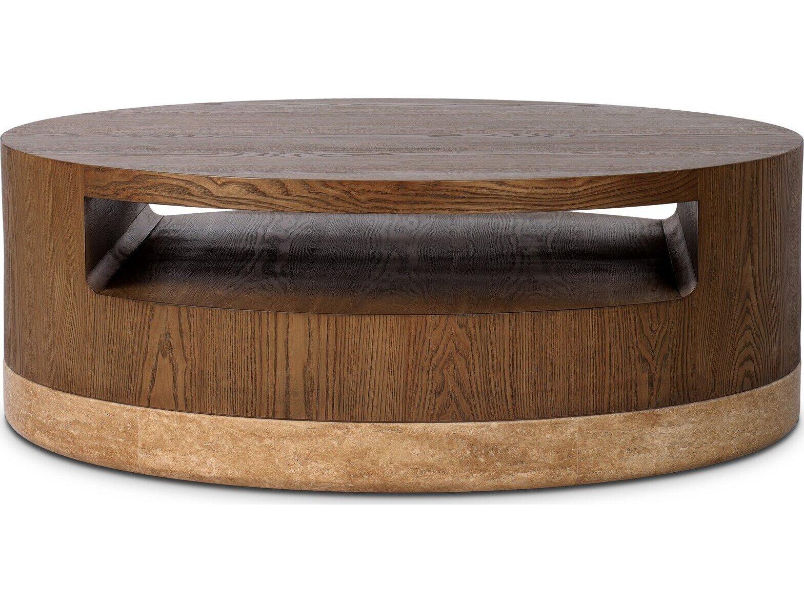 Four Hands Allston Round Wood Coffee Table