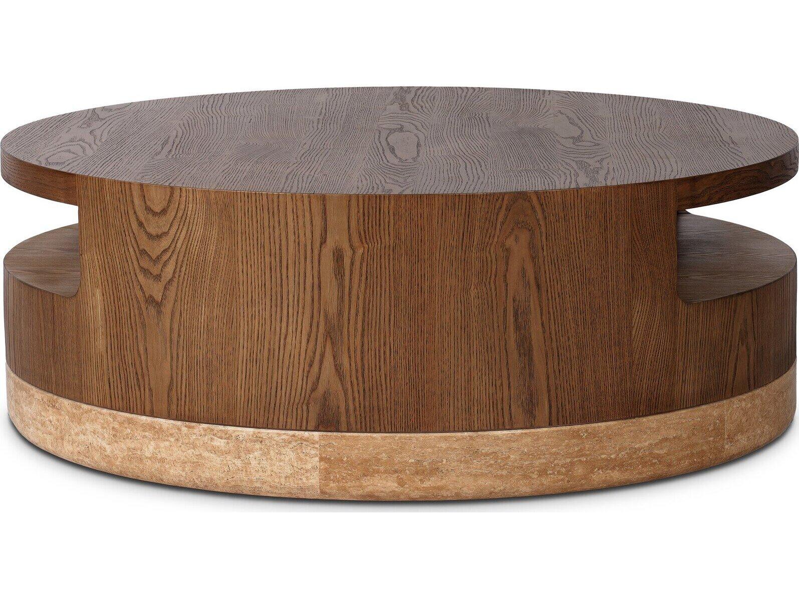 Four Hands Allston Round Wood Coffee Table