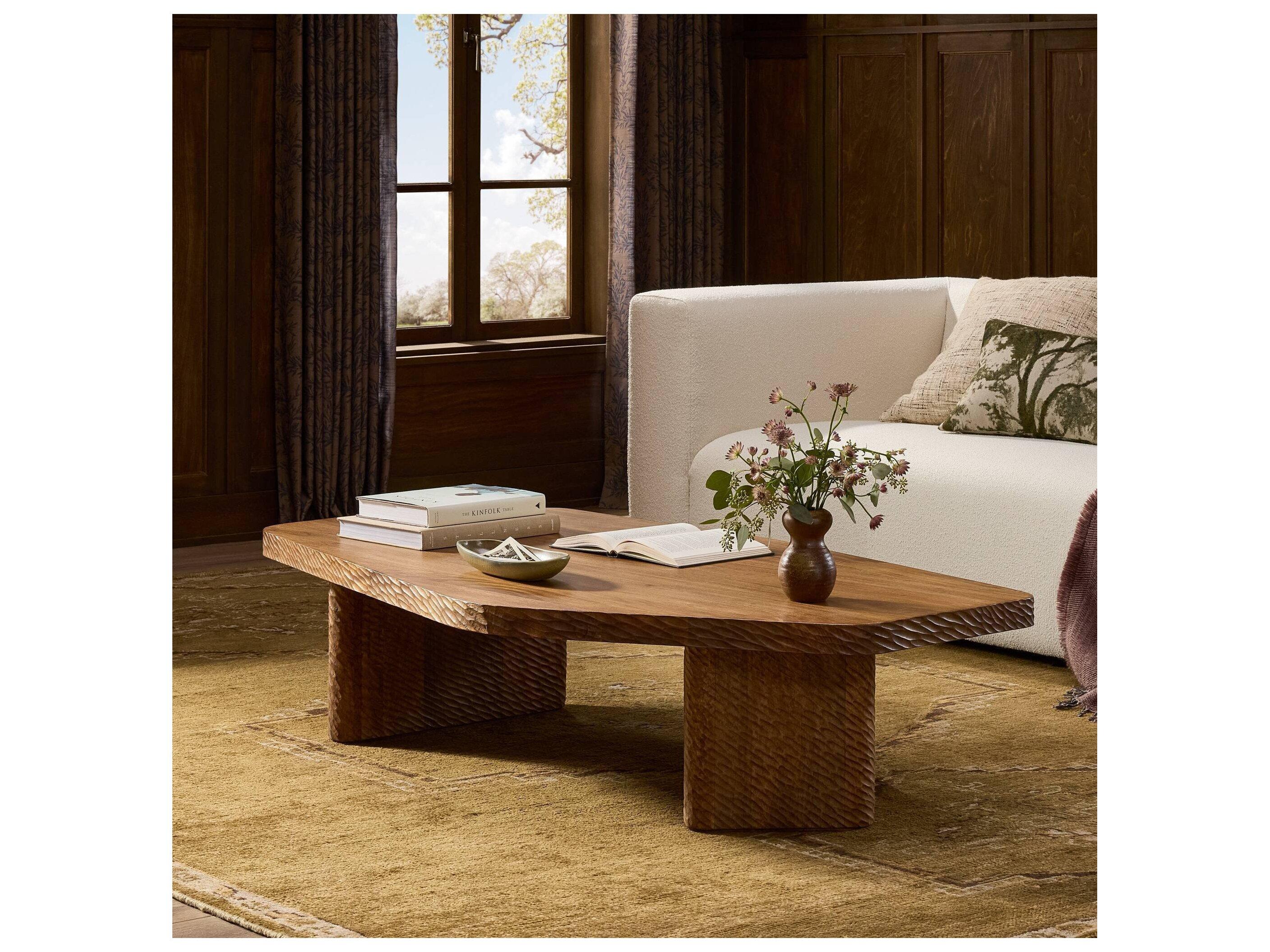 Four Hands Prescott Rectangular Wood Coffee Table