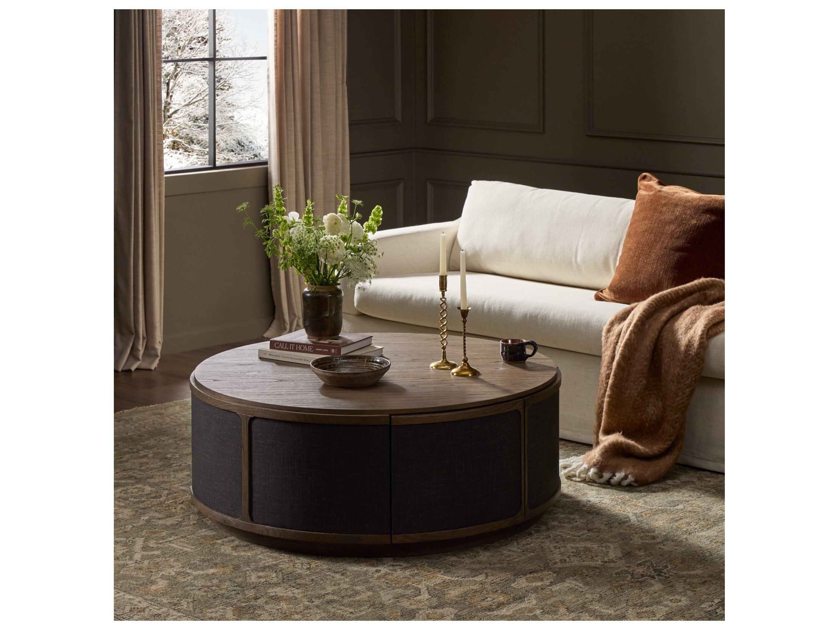 Four Hands Callahan Round Wood Coffee Table