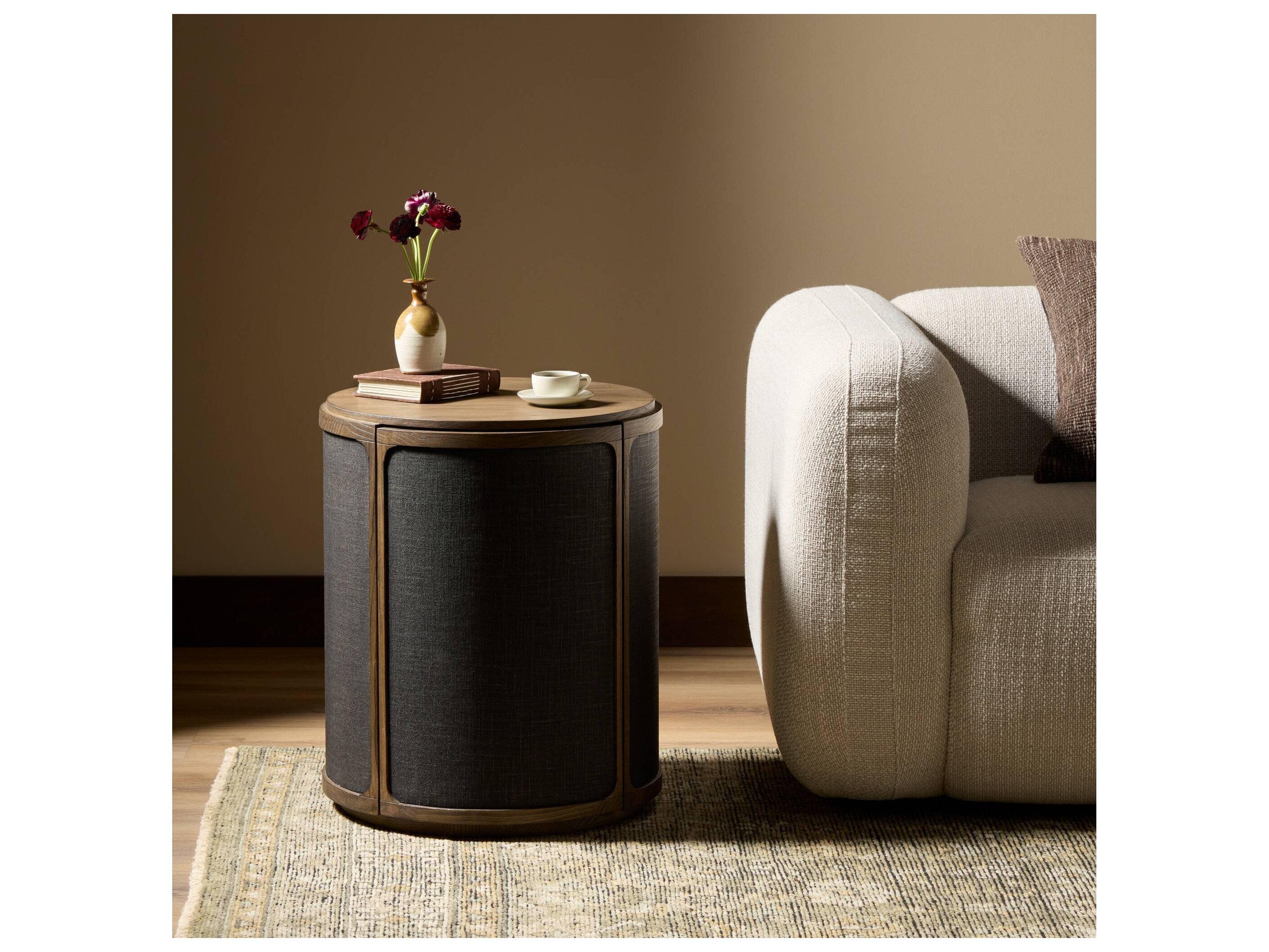 Four Hands Callahan Round Wood End Table