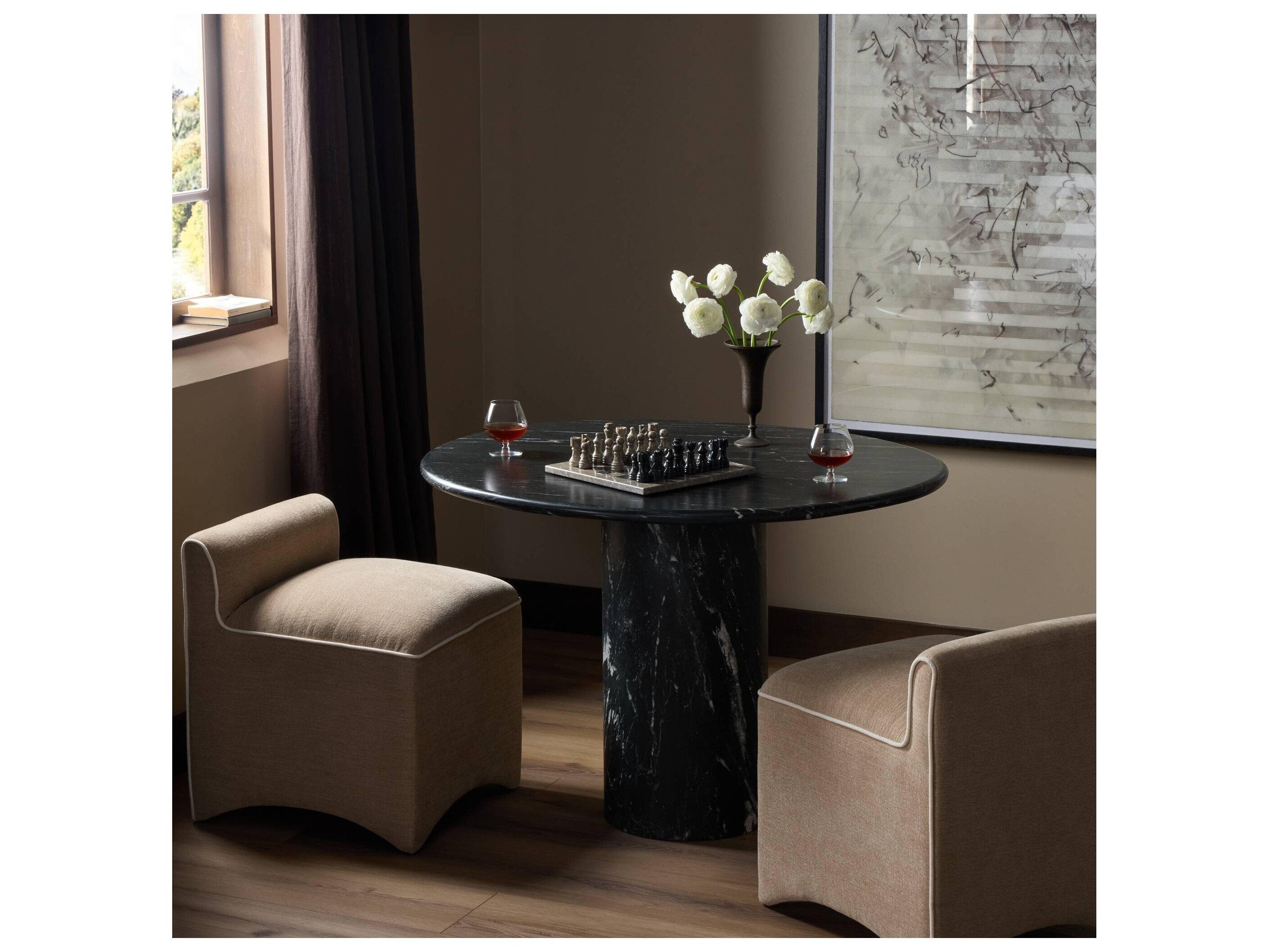 Four Hands Rockwell Round Marble Dining Table