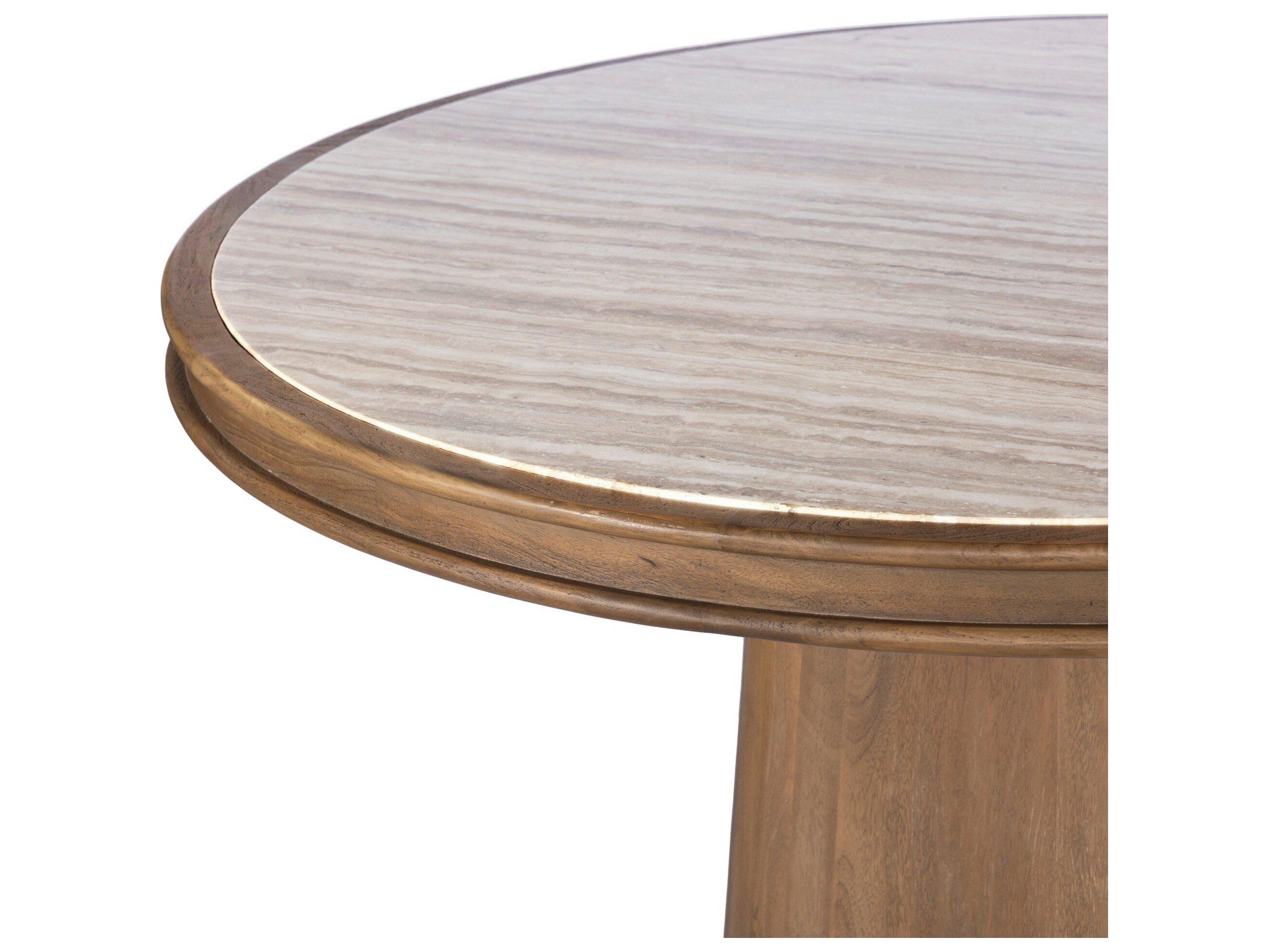 Four Hands Leighton Round Stone Dining Table