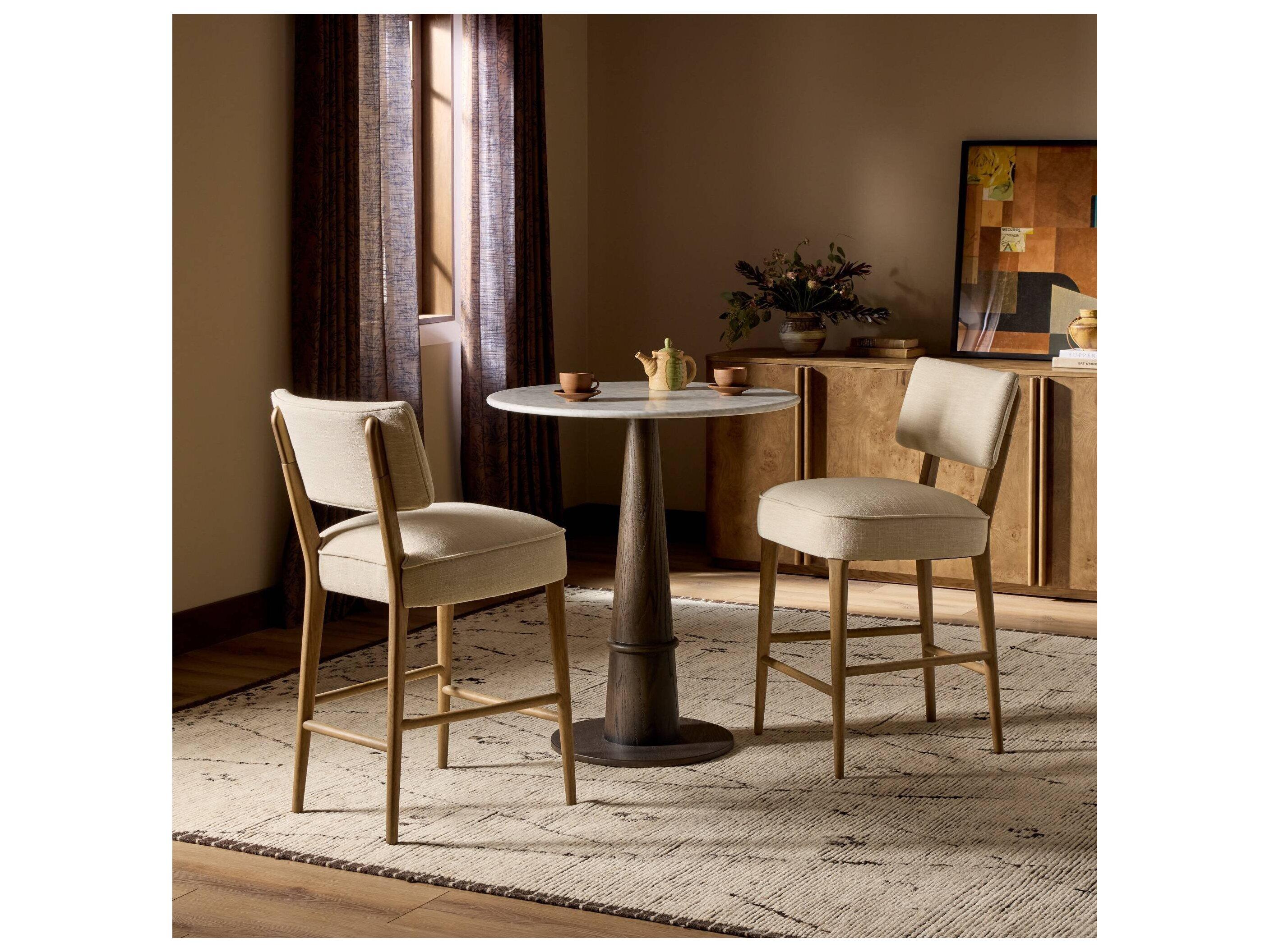 Four Hands Berman Upholstered Parrawood Counter Stool