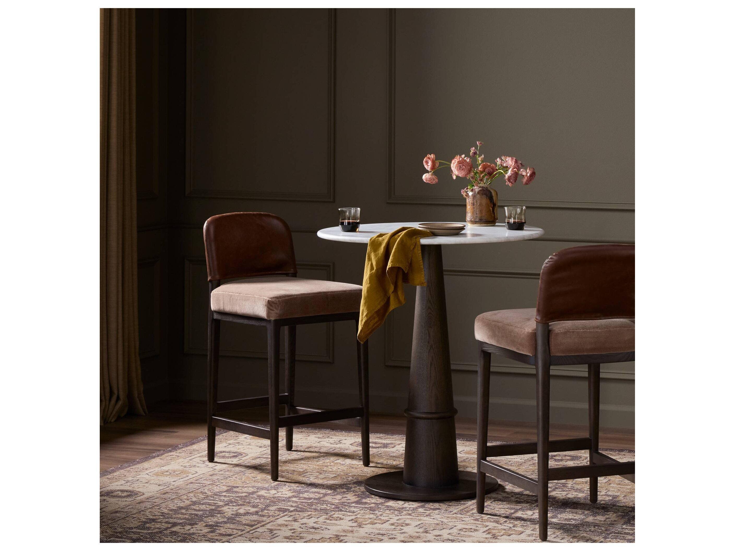 Four Hands Houghton Upholstered Ash Wood Counter Stool