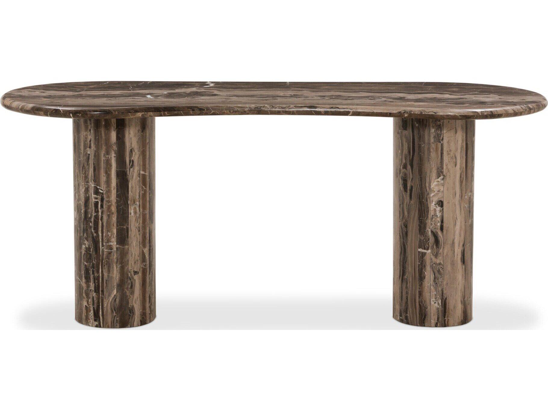 Four Hands Rockwell Rocky Brown Marble Writing Desk