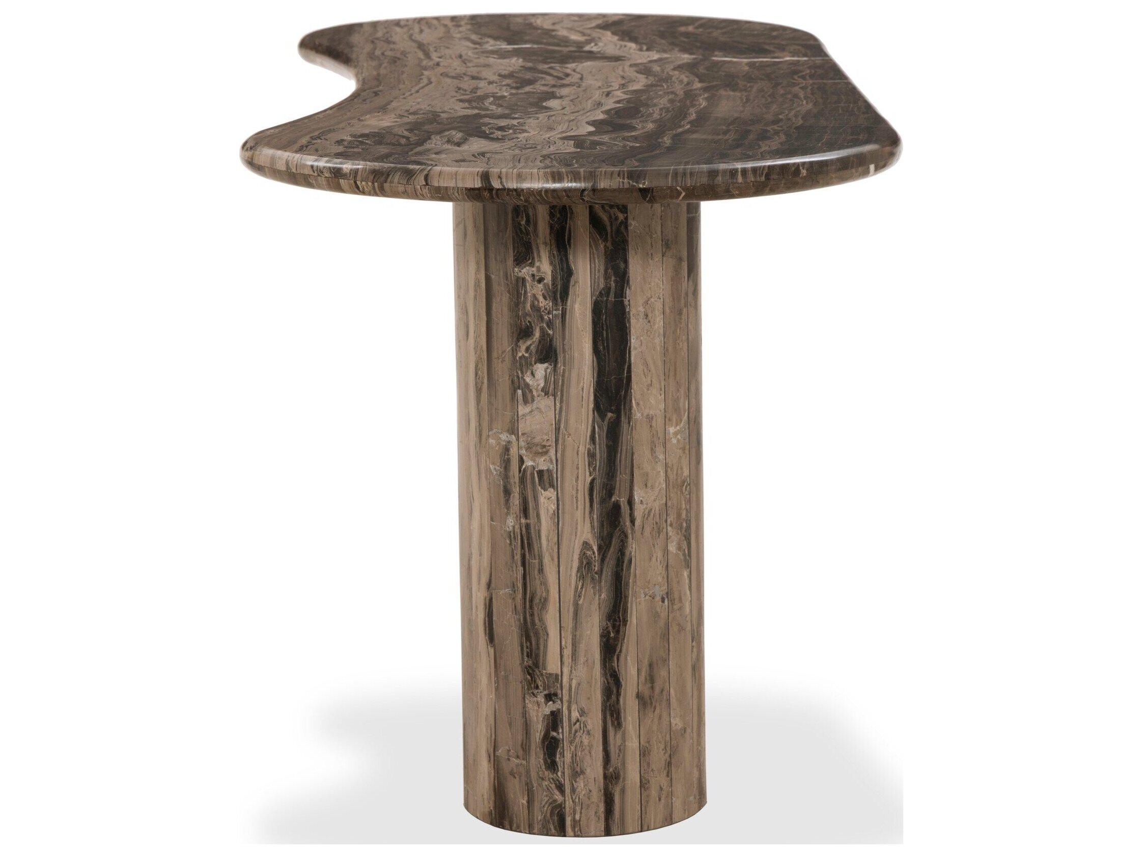 Four Hands Rockwell Rocky Brown Marble Writing Desk