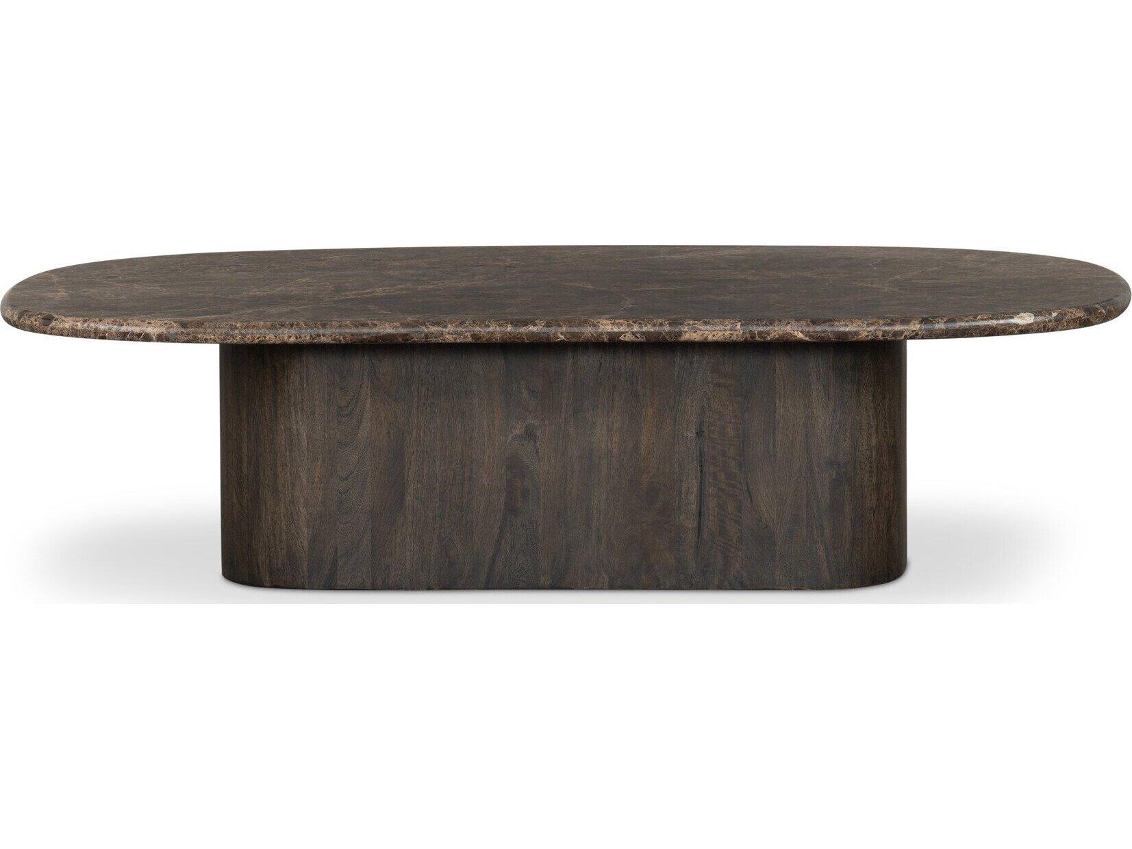Four Hands Prescott Oval Marble Coffee Table