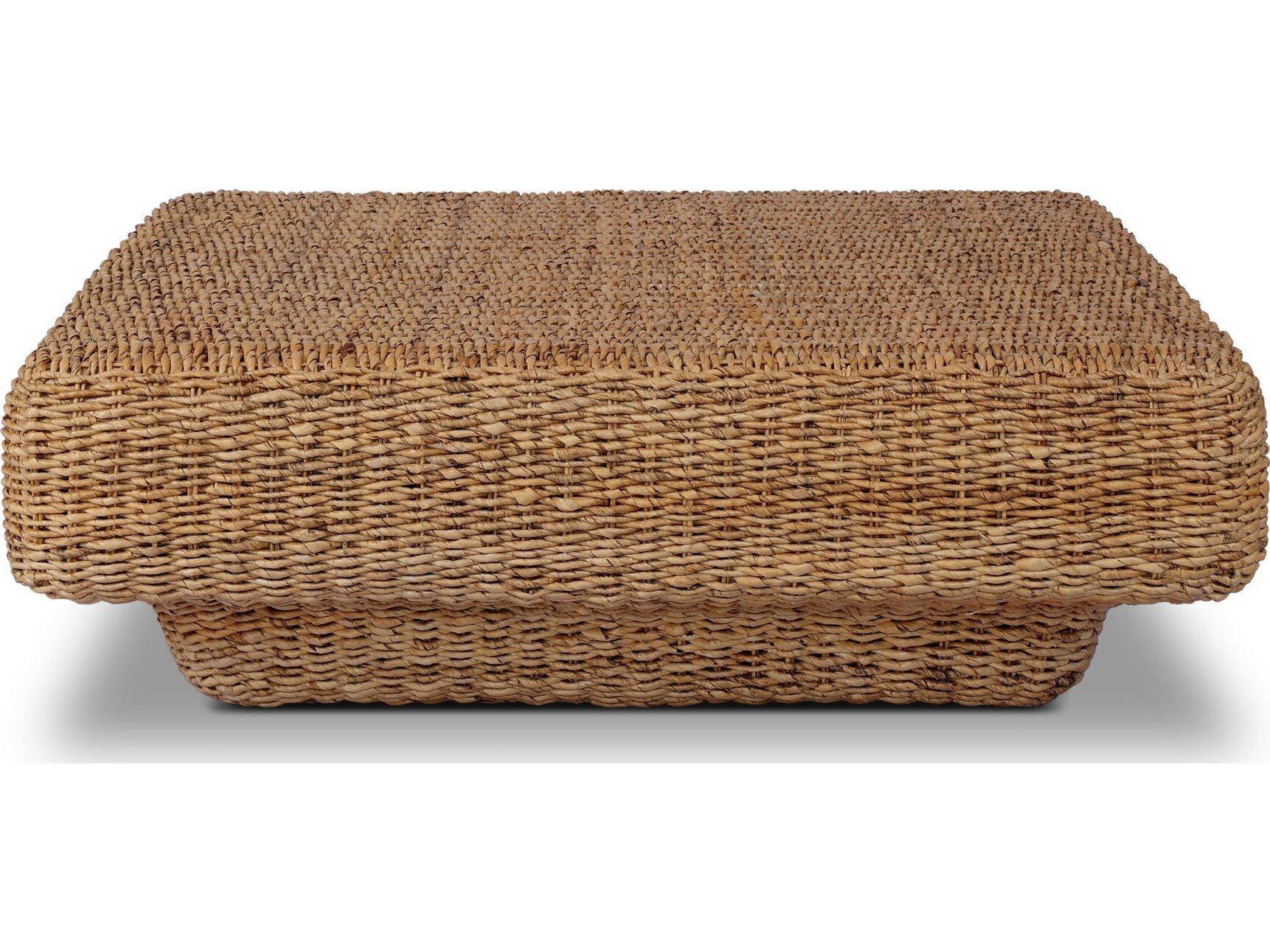 Four Hands Grass Roots Square Rattan Coffee Table