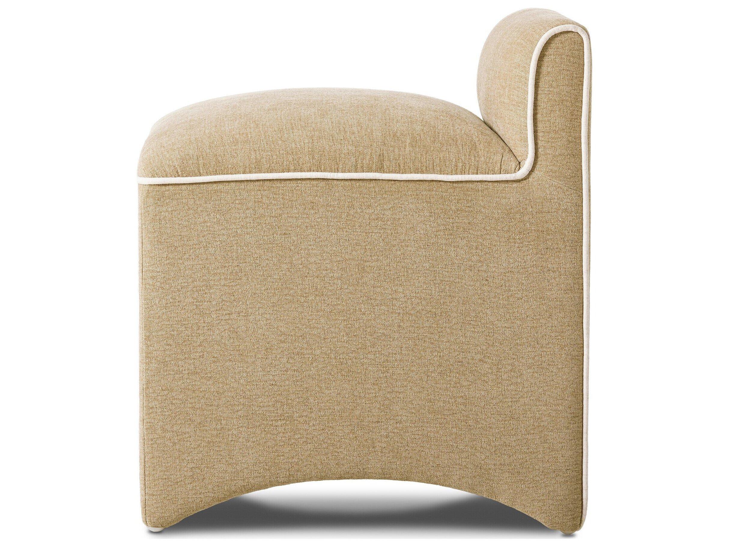 Four Hands Kensington Laughlin Natural Tan Upholstered Accent Stool