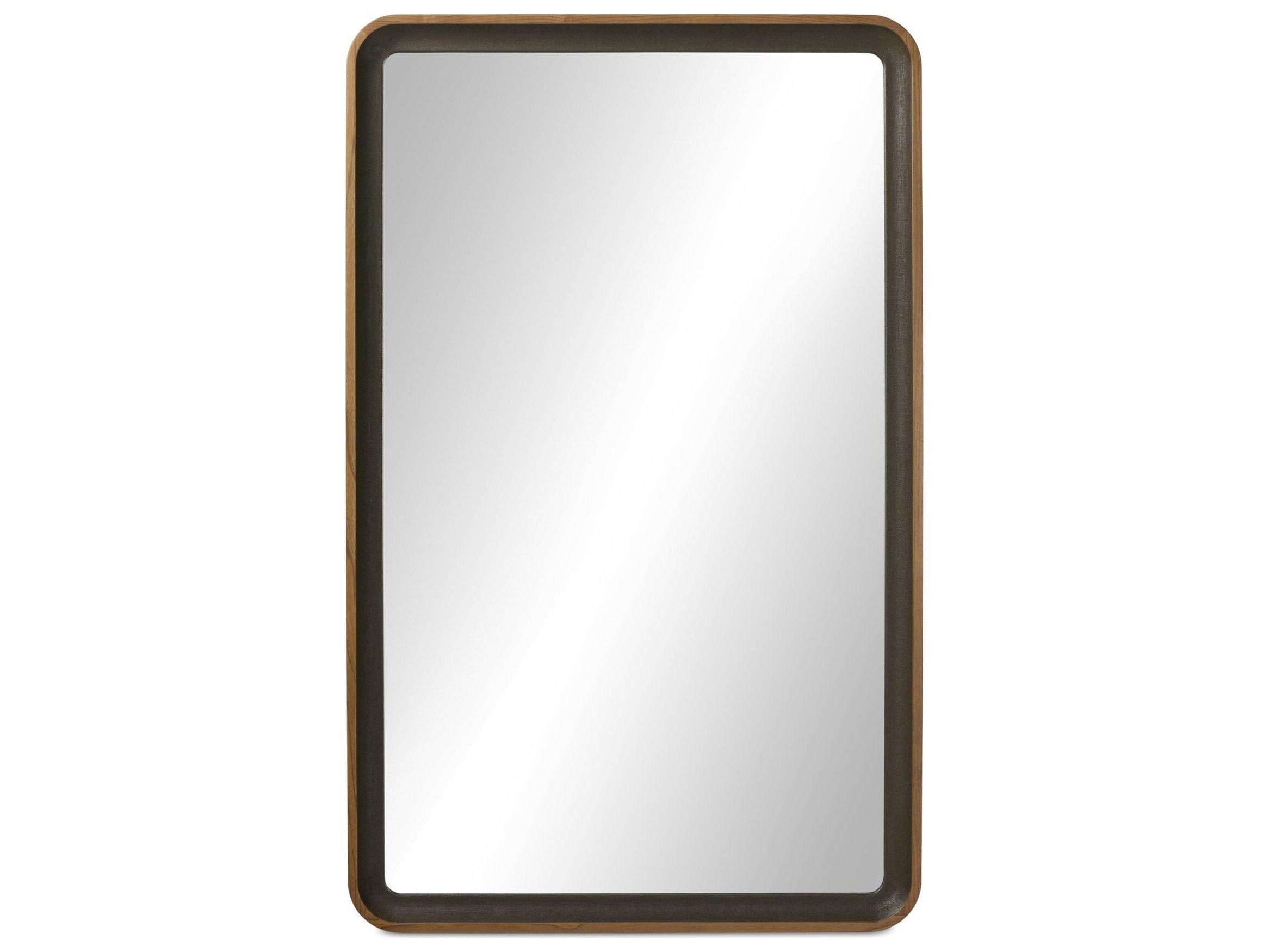 Four Hands Callahan Amber Sungkai Solid Floor Mirror Rectangular