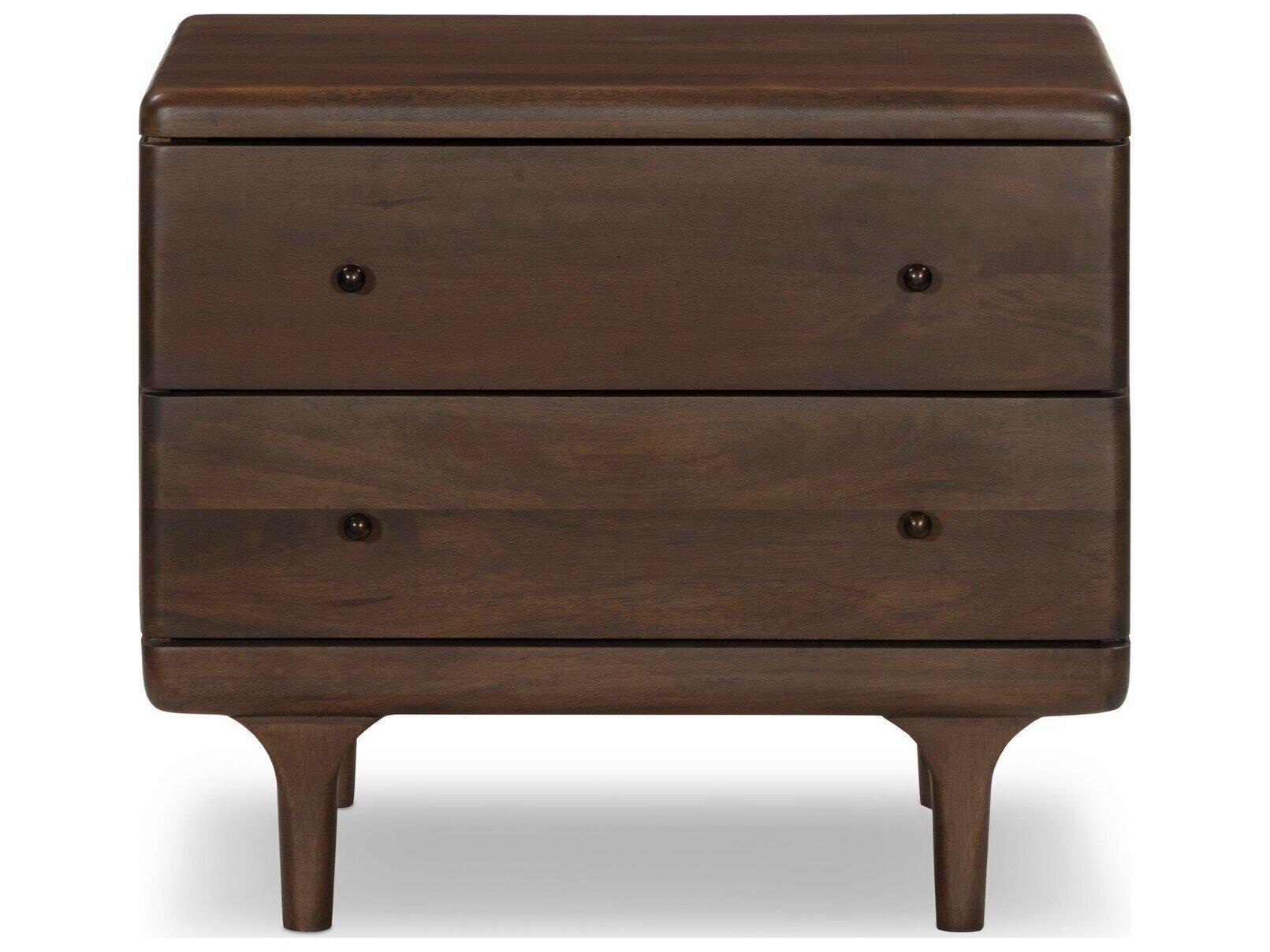 Four Hands Jenner 2-Drawers Mango Wood Nightstand