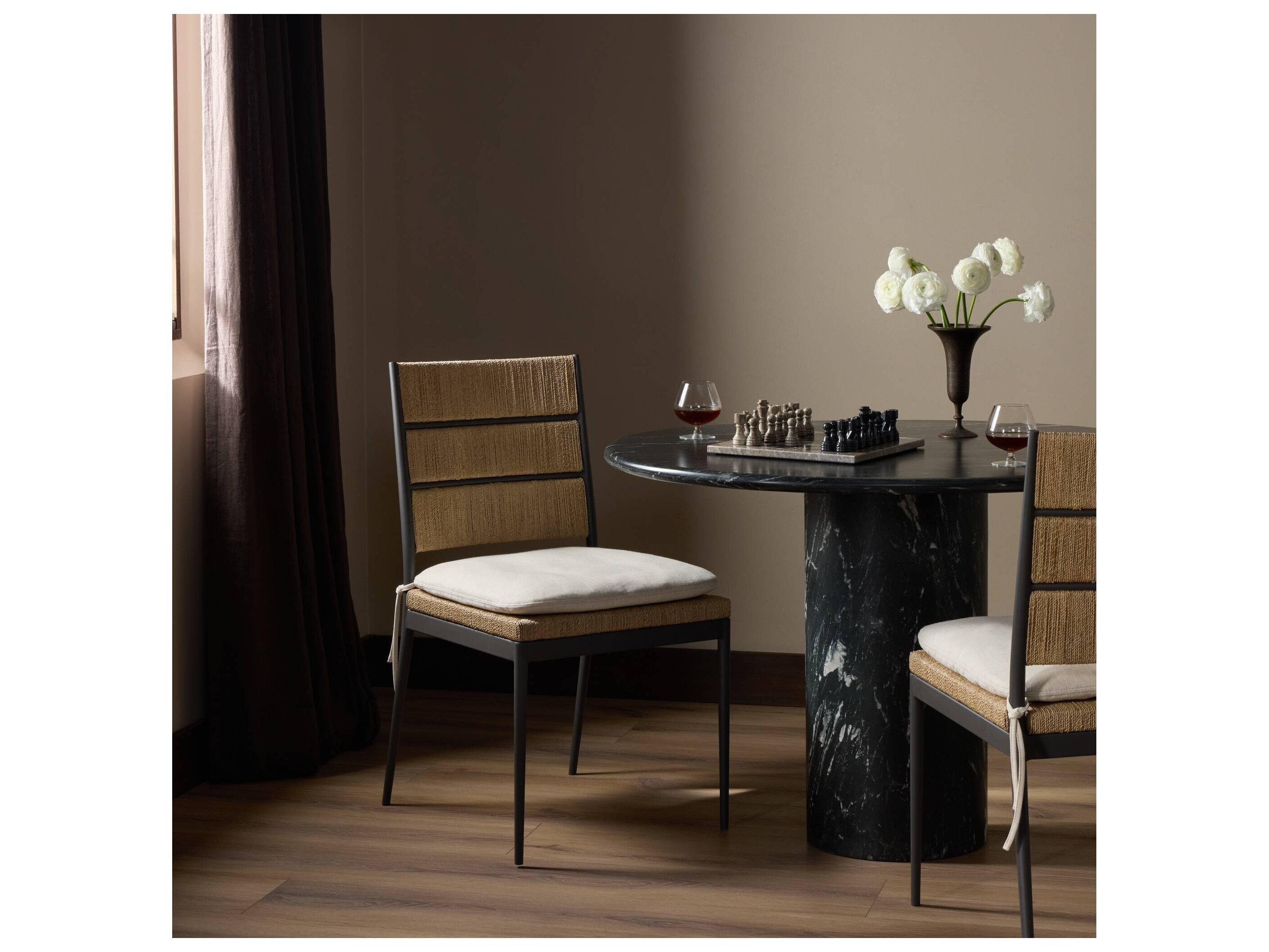 Four Hands Madura Savile Flax Upholstered Armless Dining Chair