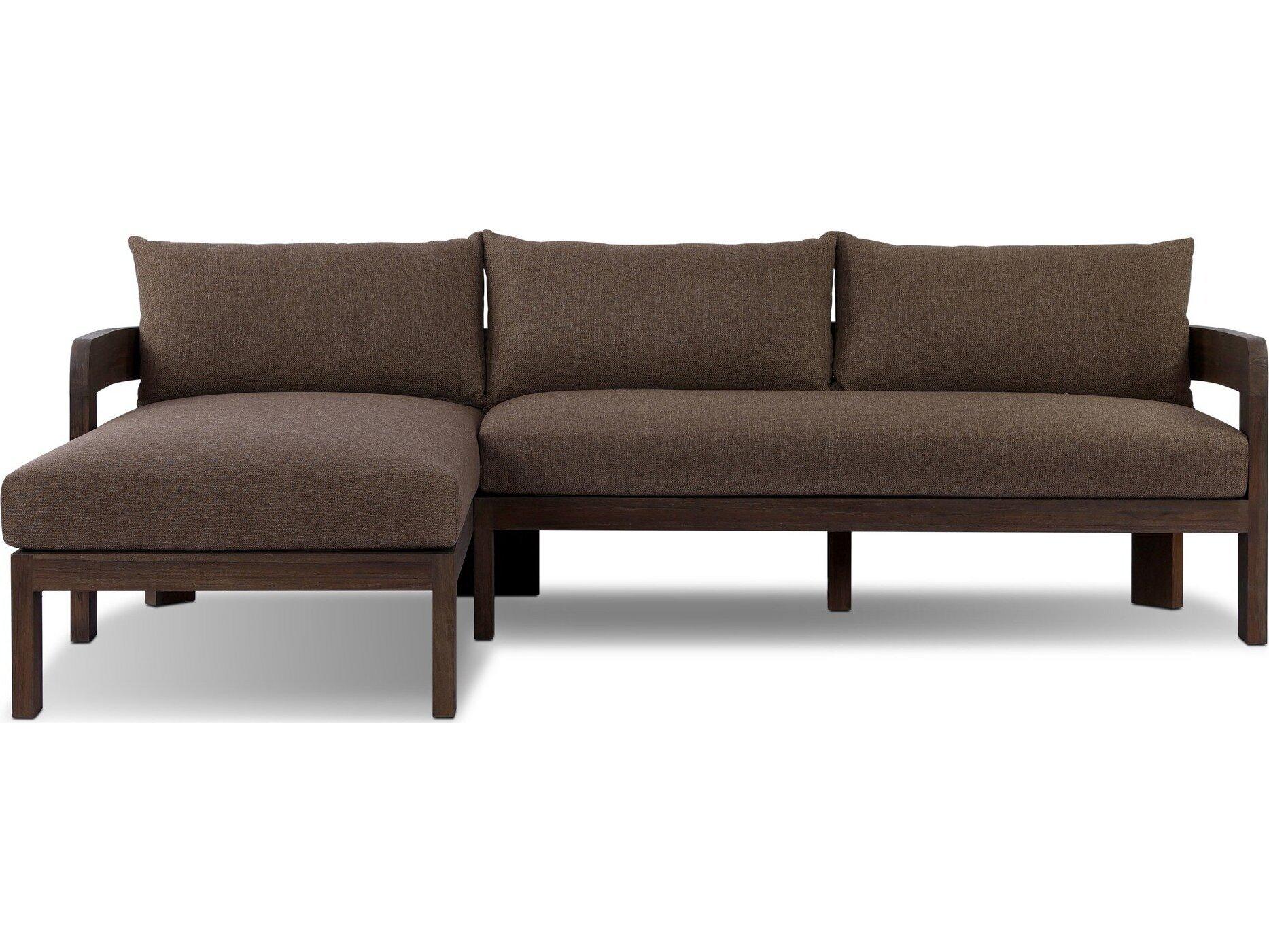 Four Hands Pembrook Ellor Brown Upholstered Sectional Sofa LAF