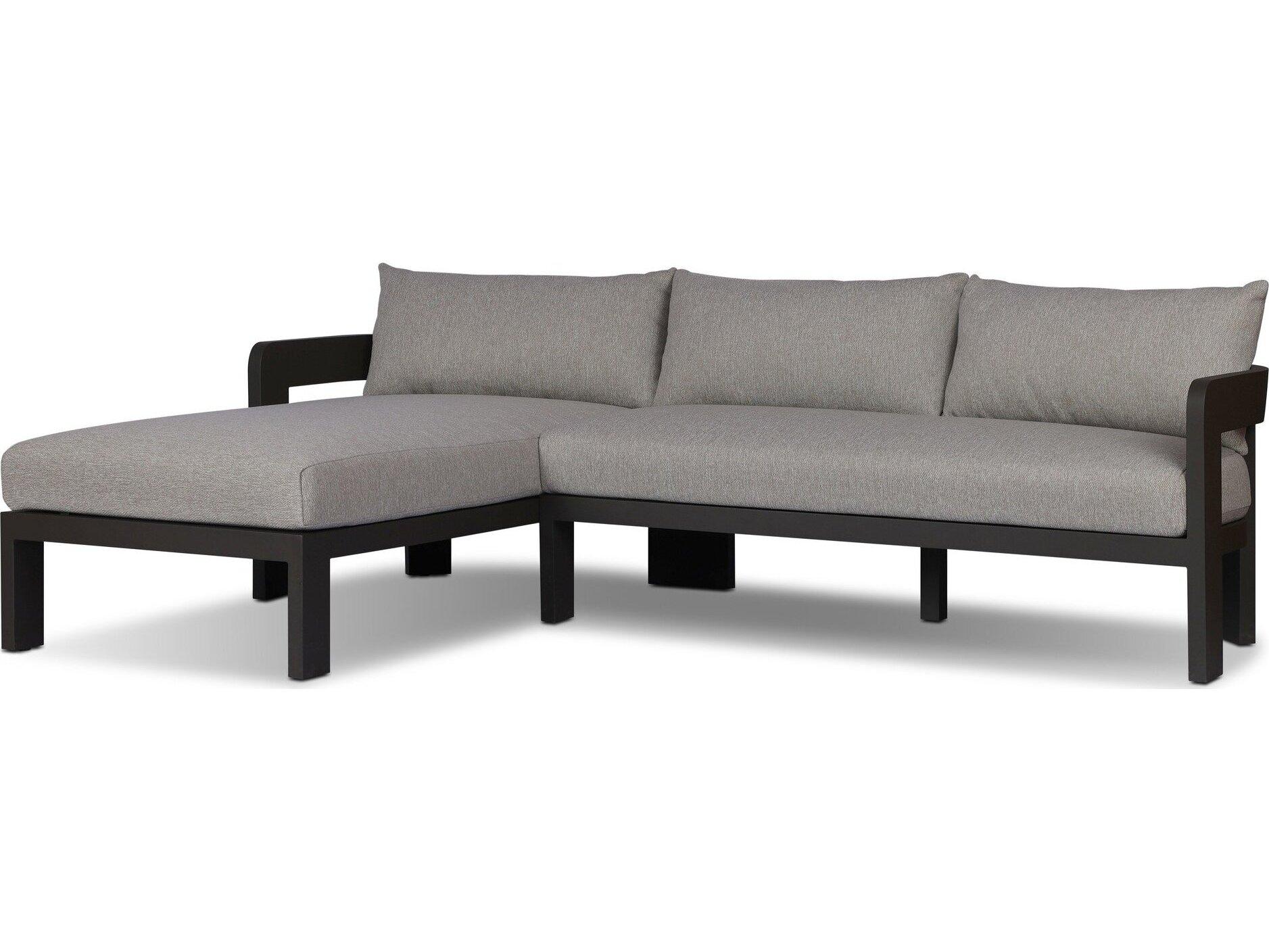 Four Hands Pembrook Concha Fog Upholstered Sectional Sofa