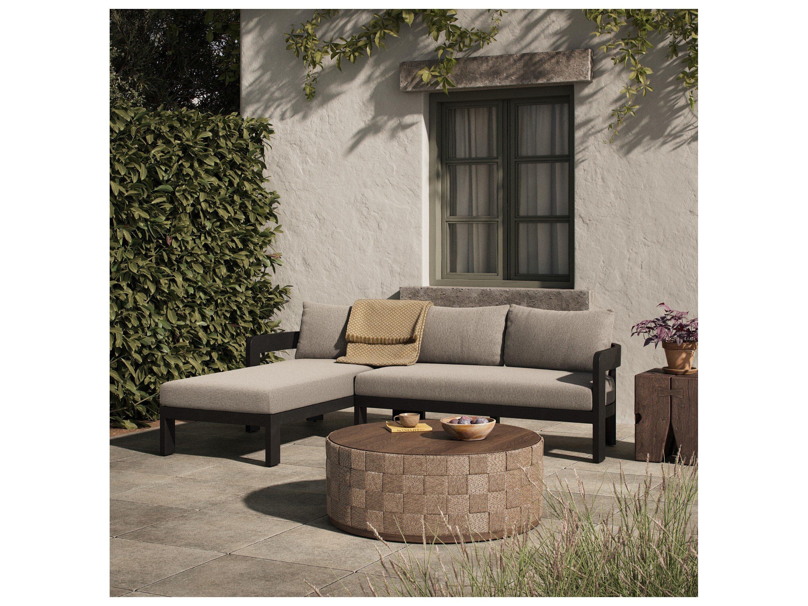 Four Hands Pembrook Concha Fog Upholstered Sectional Sofa