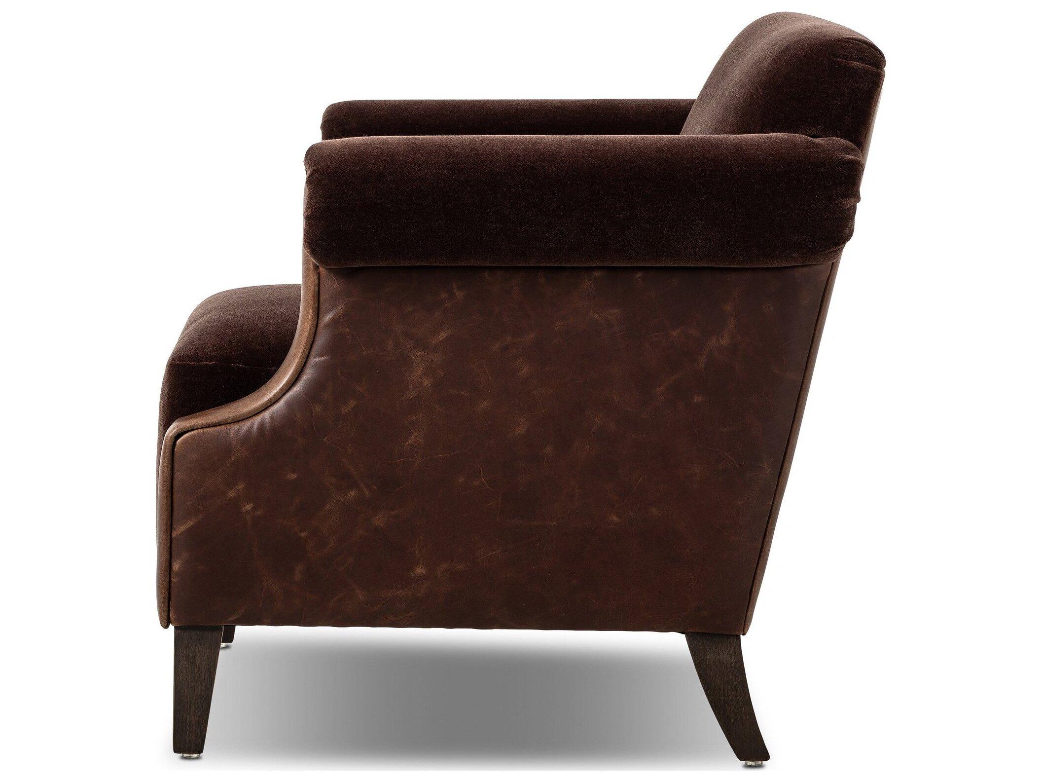 Four Hands Kensington Brown Leather Accent Chair