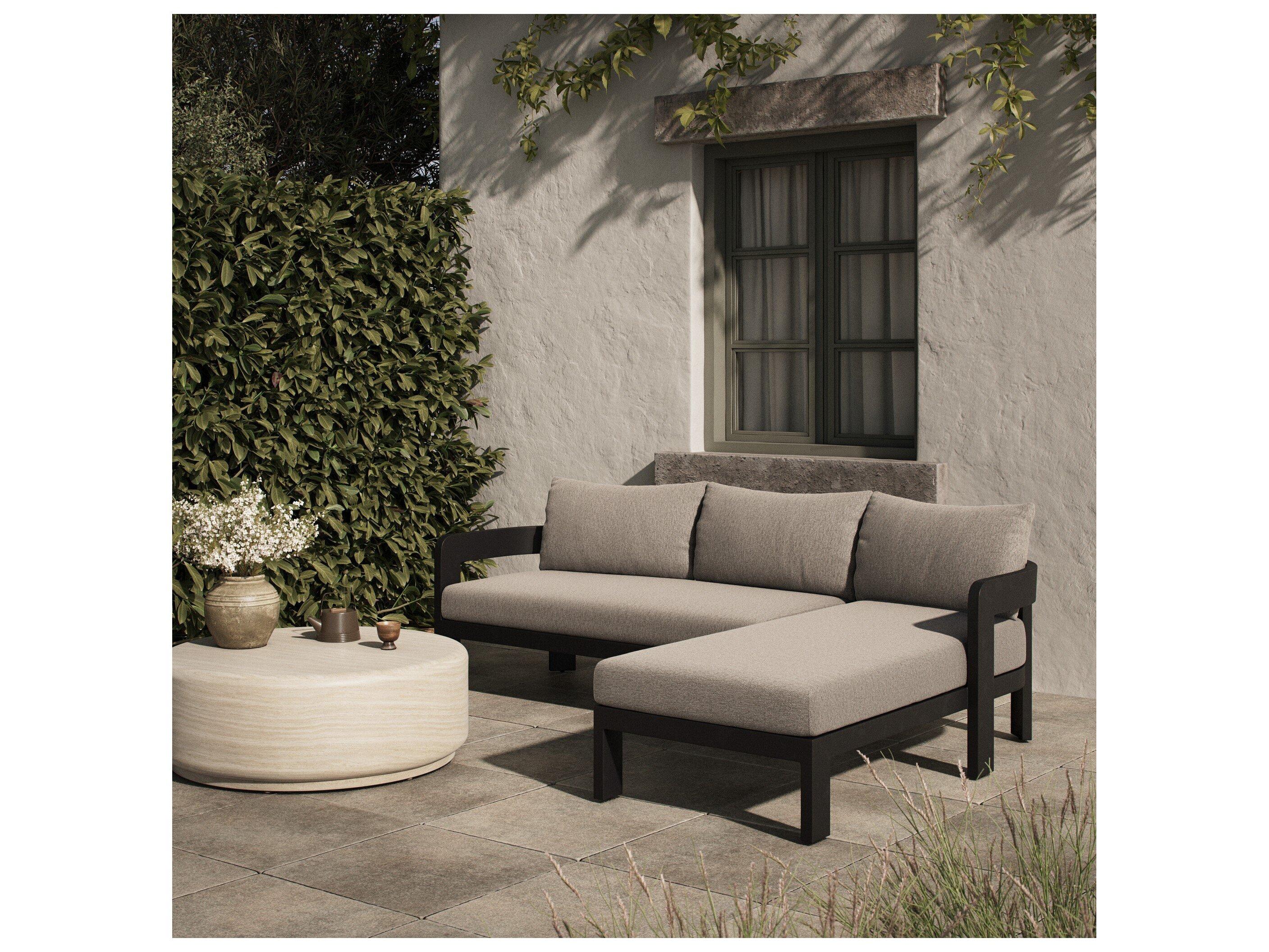 Four Hands Pembrook Gray Upholstered Sectional Sofa