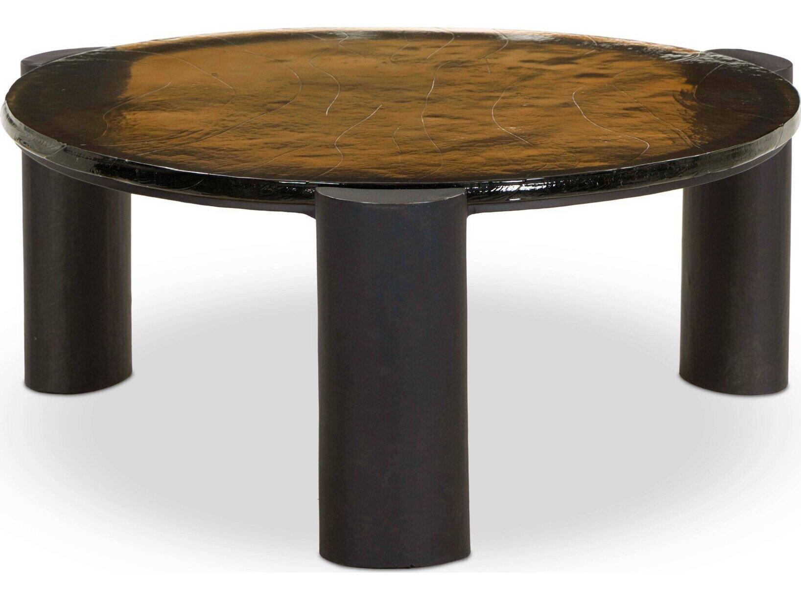 Four Hands Marlow Round Glass Coffee Table