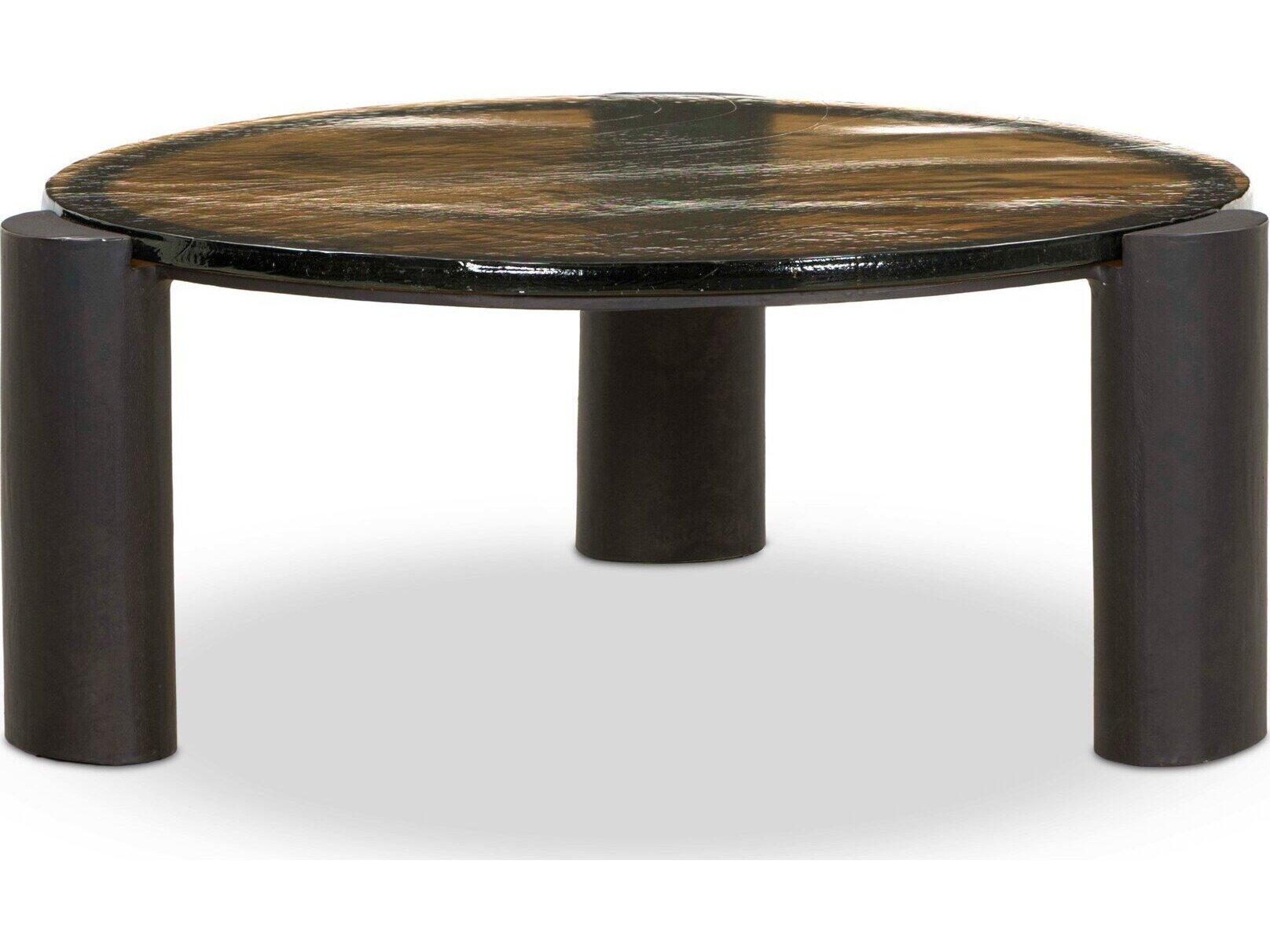 Four Hands Marlow Round Glass Coffee Table