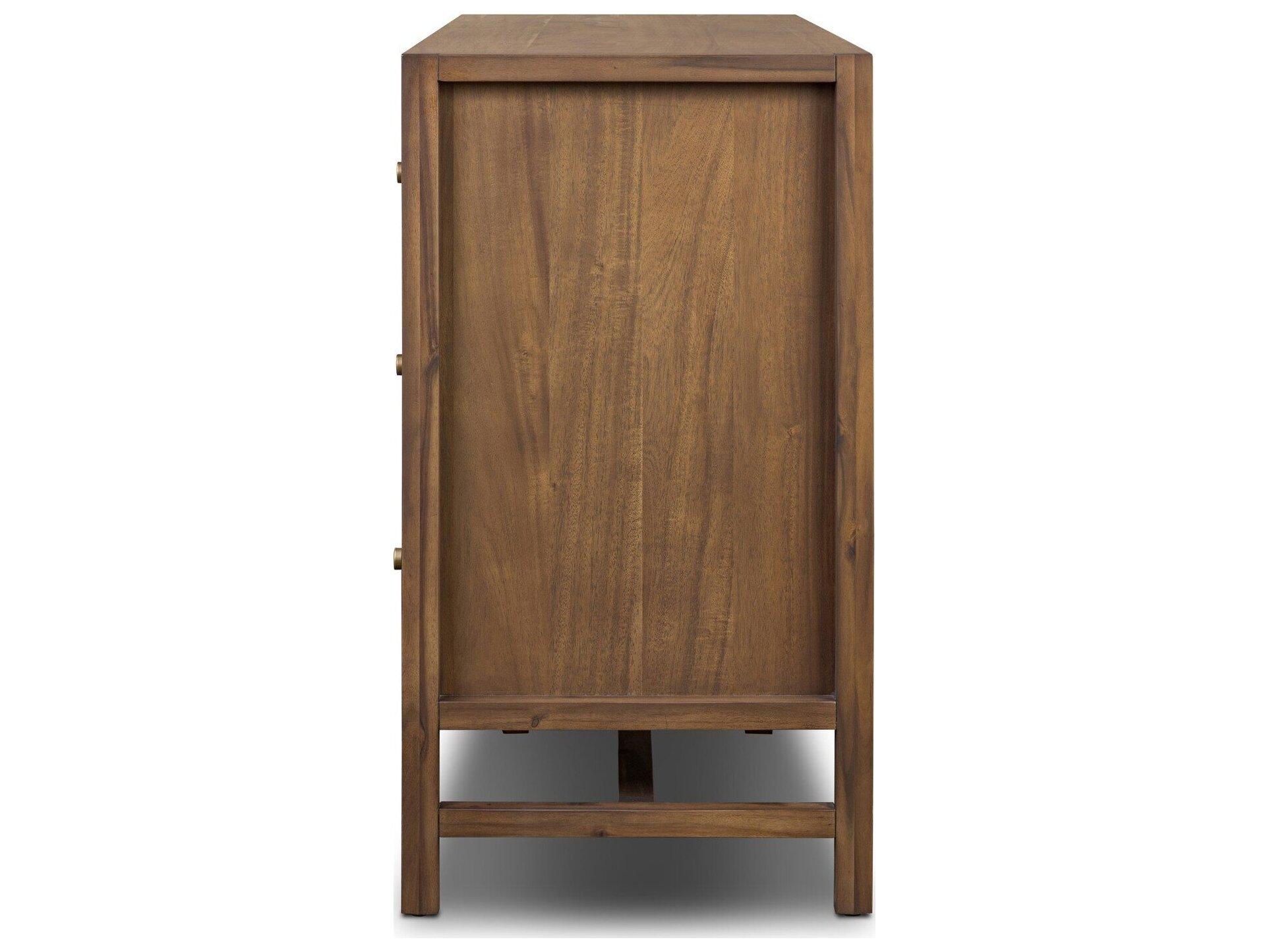 Four Hands Patten Brown Acacia Wood Double Dresser