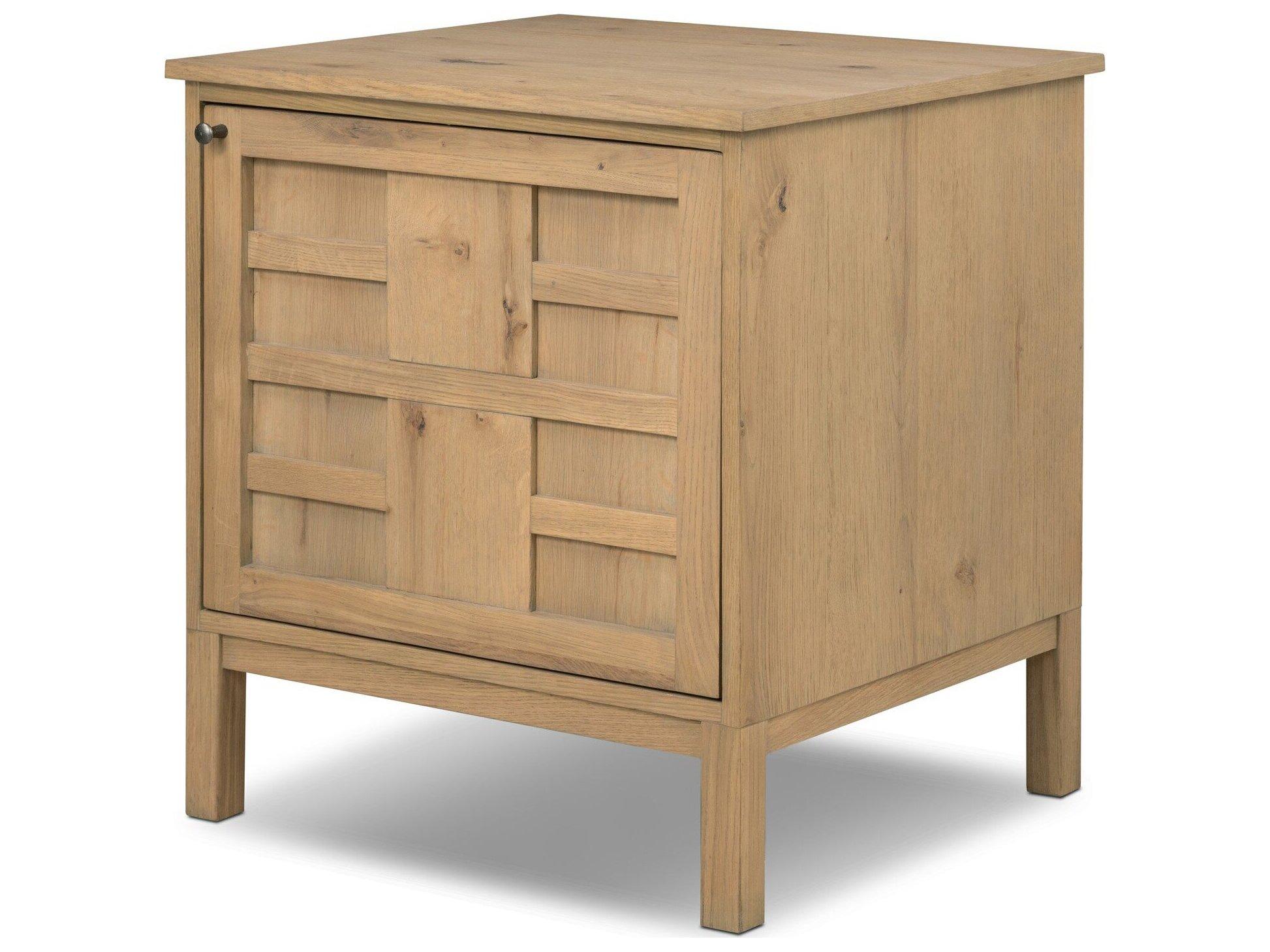 Four Hands Berman Aged Natural Oak Nightstand