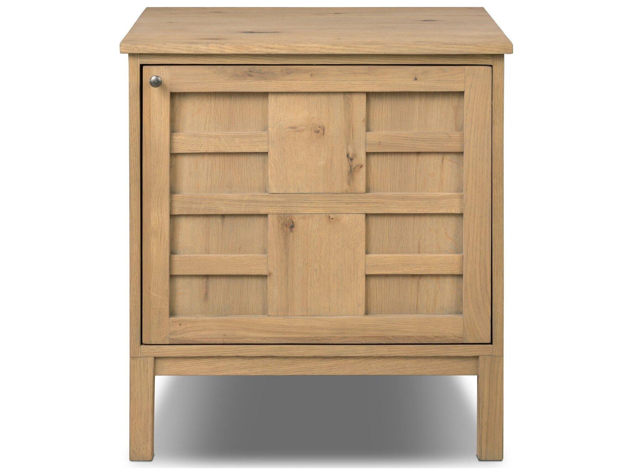 Four Hands Berman Aged Natural Oak Nightstand