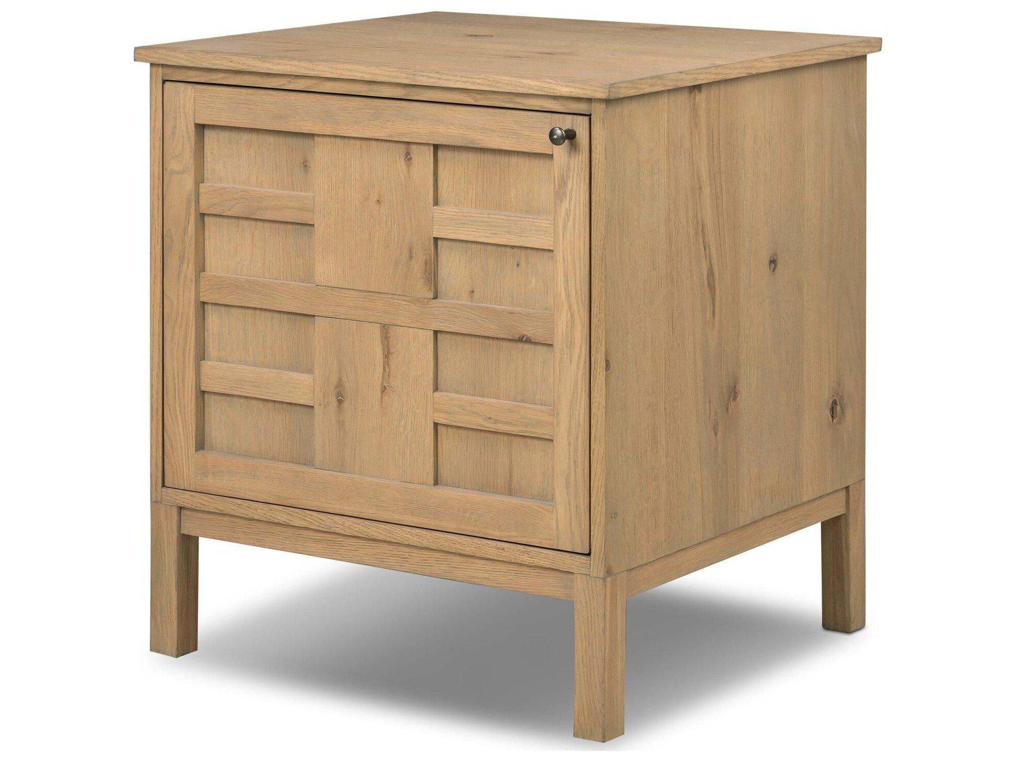 Four Hands Berman Aged Natural Oak Nightstand