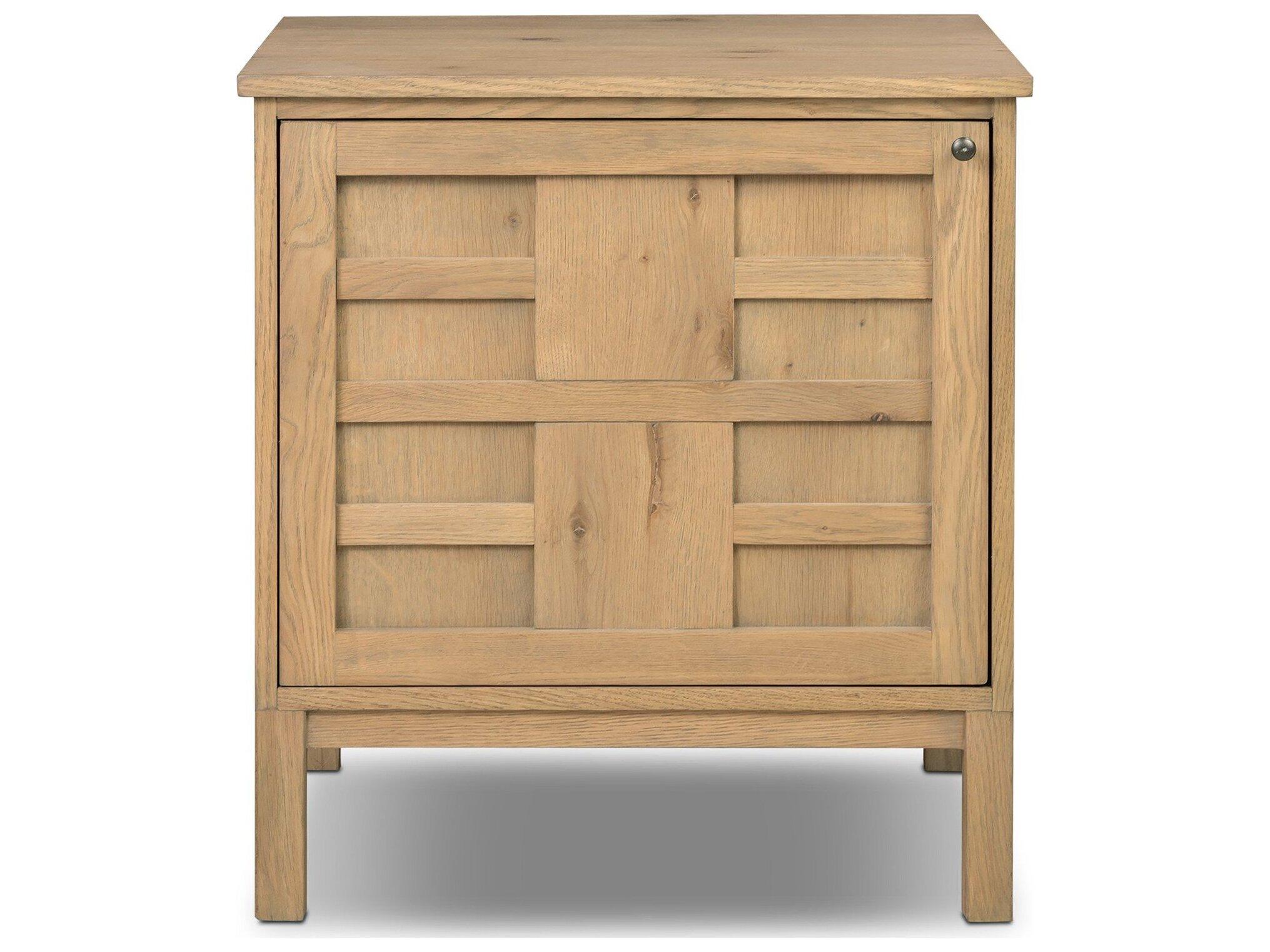 Four Hands Berman Aged Natural Oak Nightstand