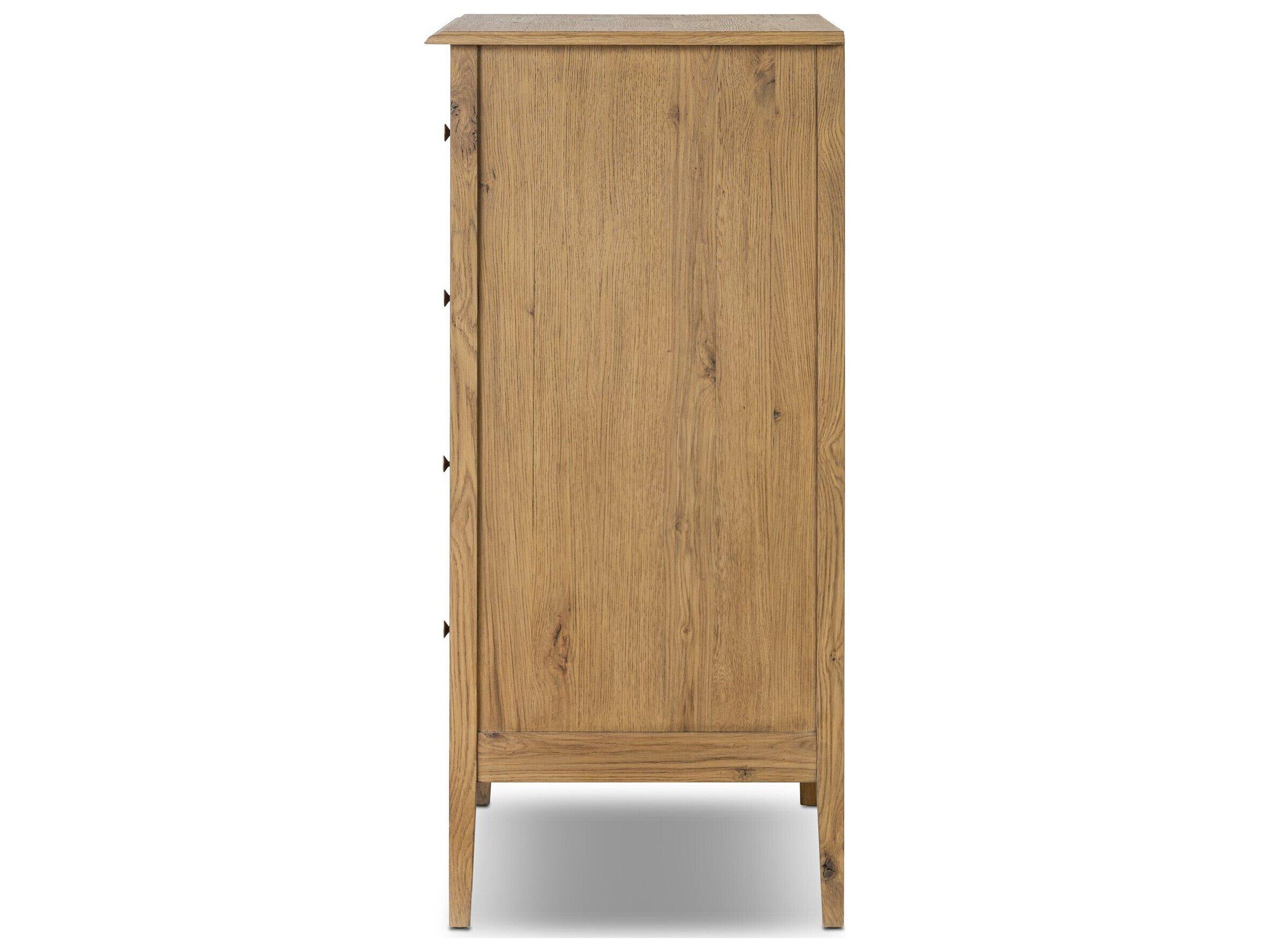 Four Hands Bolton 4-Drawers Aged Smoked Oak Resawn Dresser