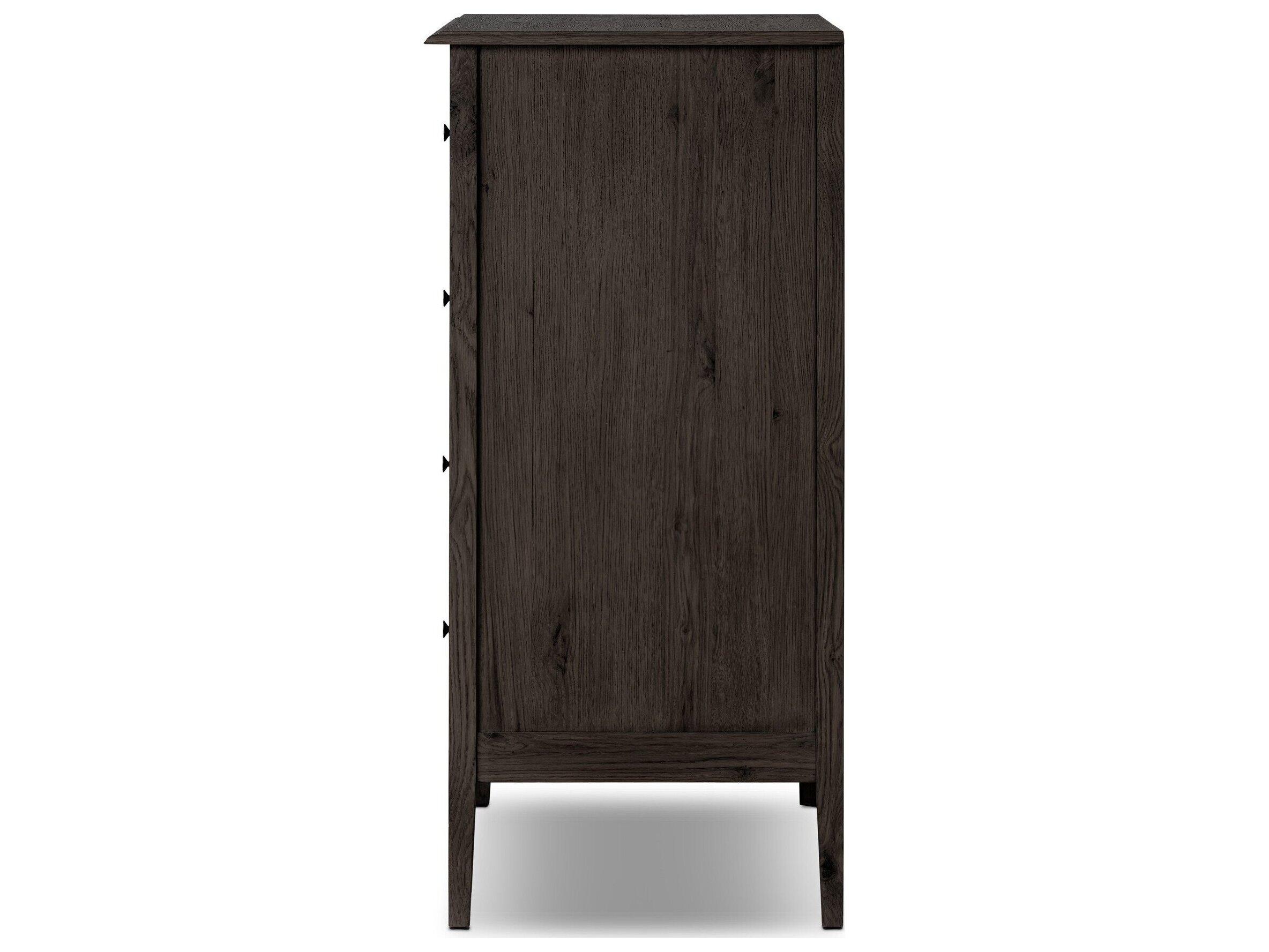 Four Hands Bolton 4-Drawers Smoked Black Oak Dresser