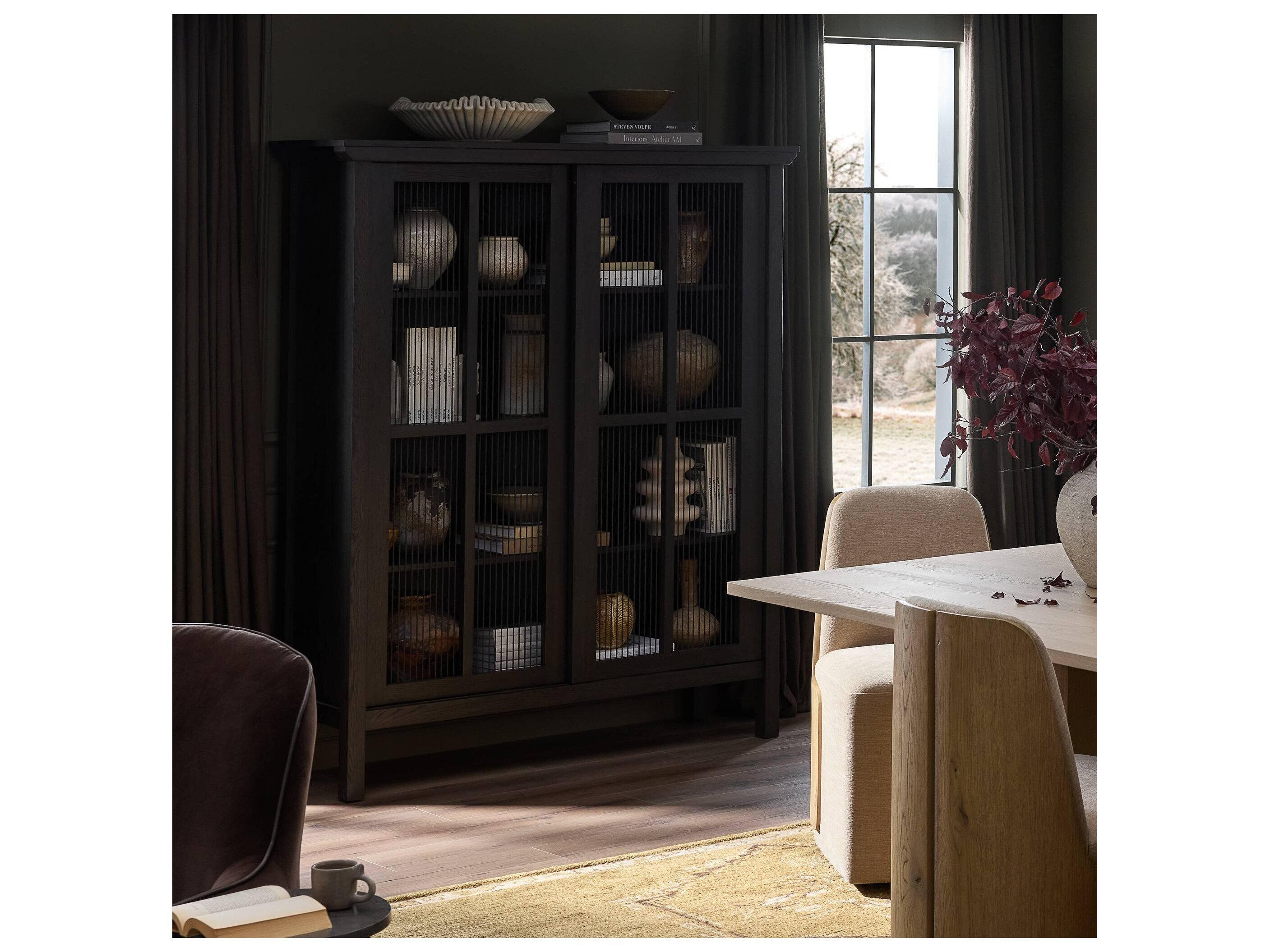 Four Hands Haiden Oak Wood Display Cabinet