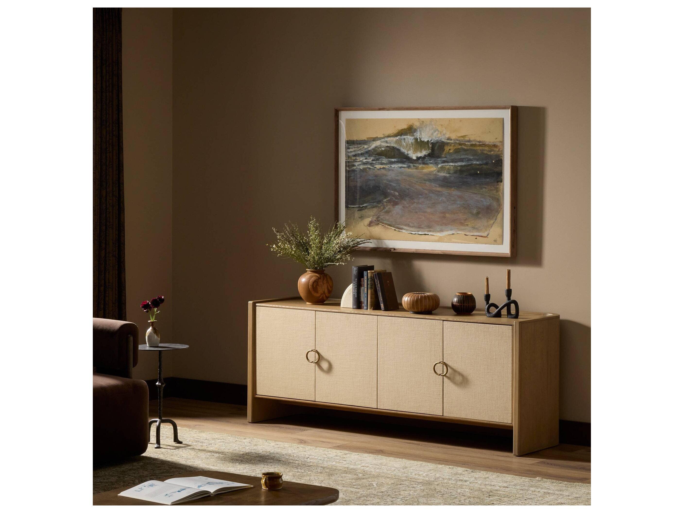 Four Hands Callahan 72" Sandy Oak Veneer Media Console