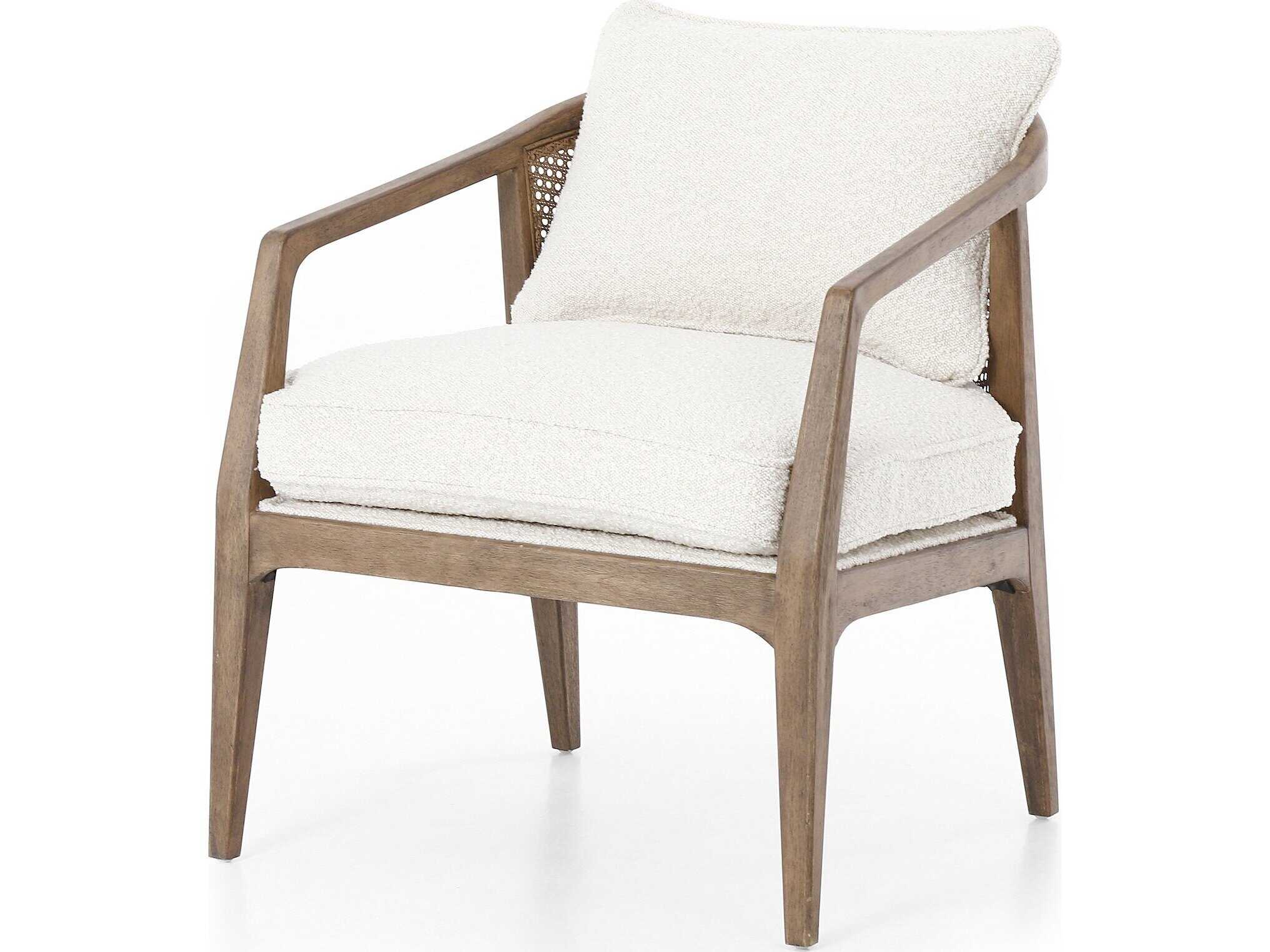 Four Hands Abbott Alexandria White Fabric Accent Chair