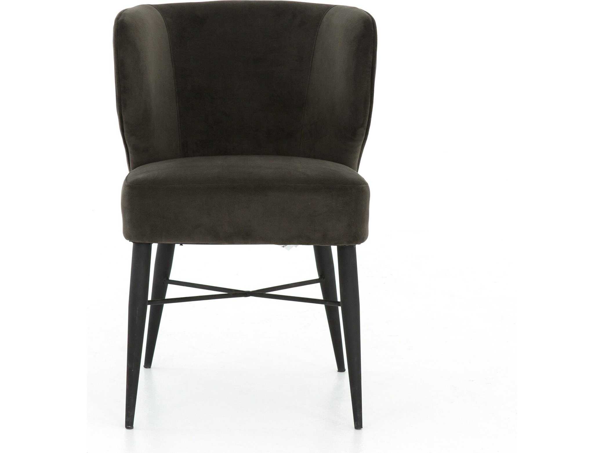 Four Hands Ashford Arianna Black Upholstered Side Dining Chair