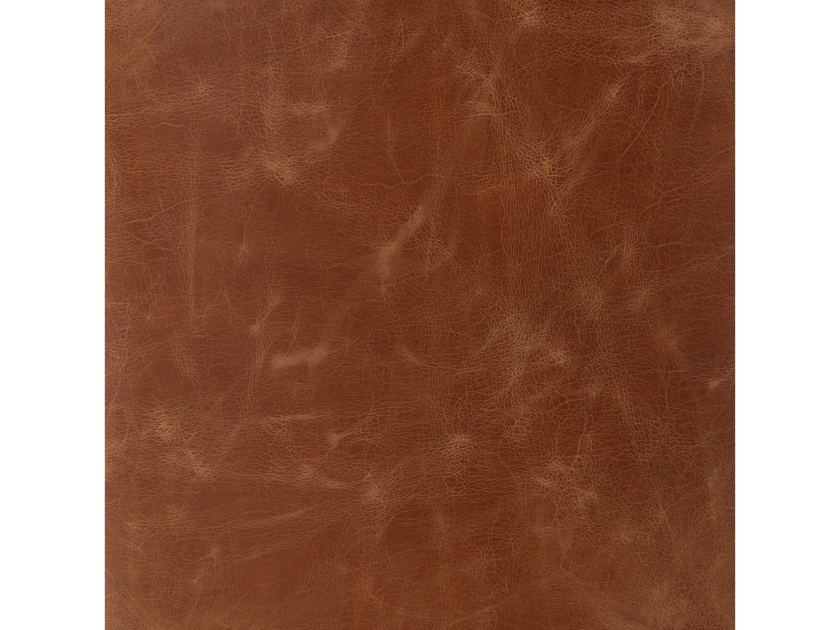 Four Hands Ashford Aria Leather Solid Wood Brown Upholstered Side Dining Chair