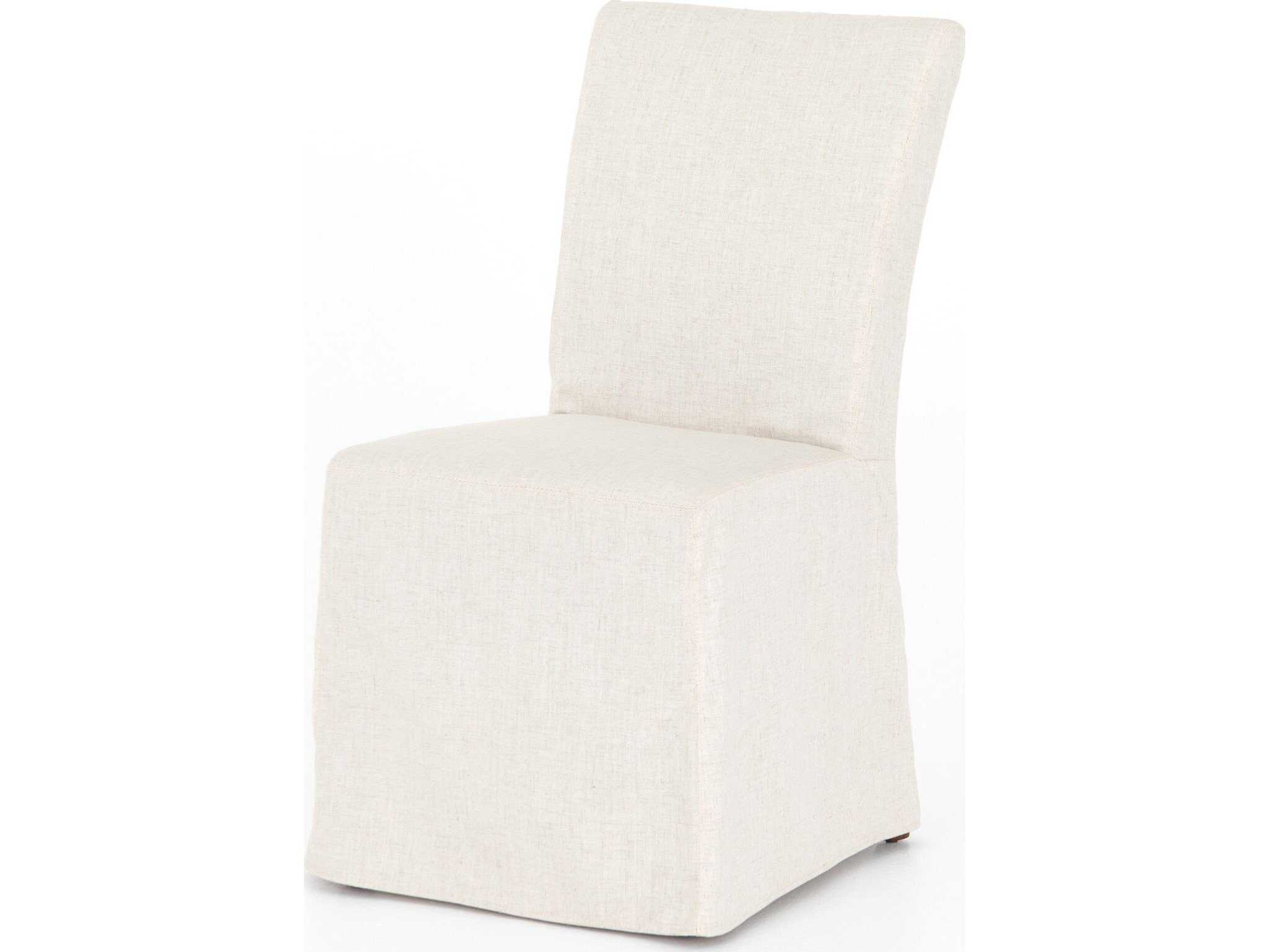 Four Hands Ashford Vista Birch Wood Beige Upholstered Side Dining Chair