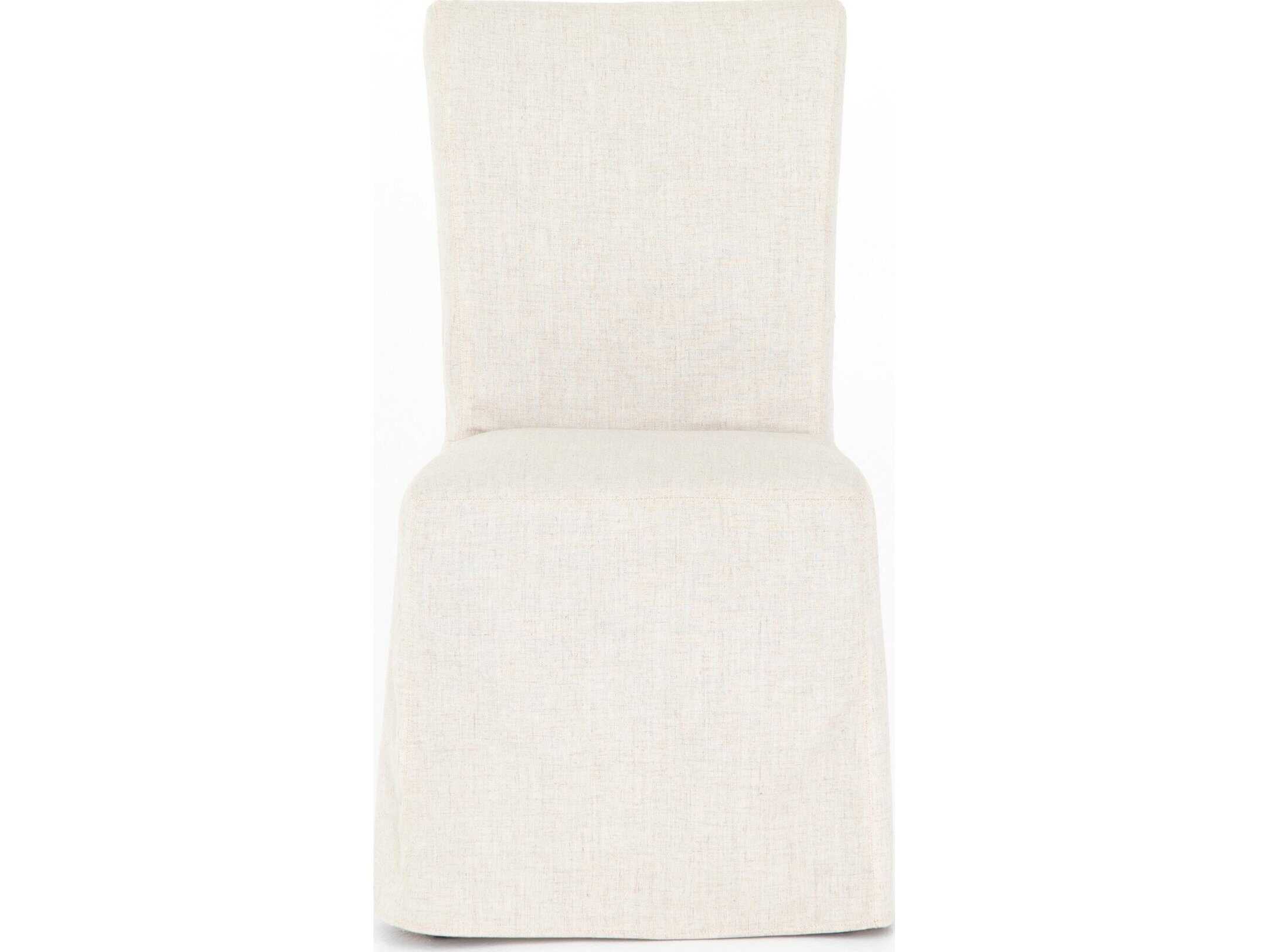 Four Hands Ashford Vista Birch Wood Beige Upholstered Side Dining Chair