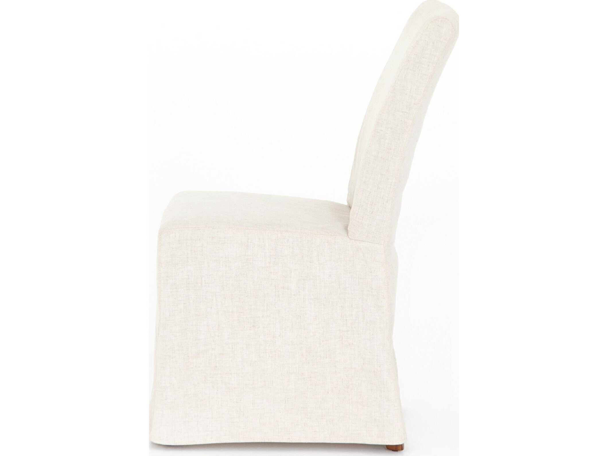 Four Hands Ashford Vista Birch Wood Beige Upholstered Side Dining Chair