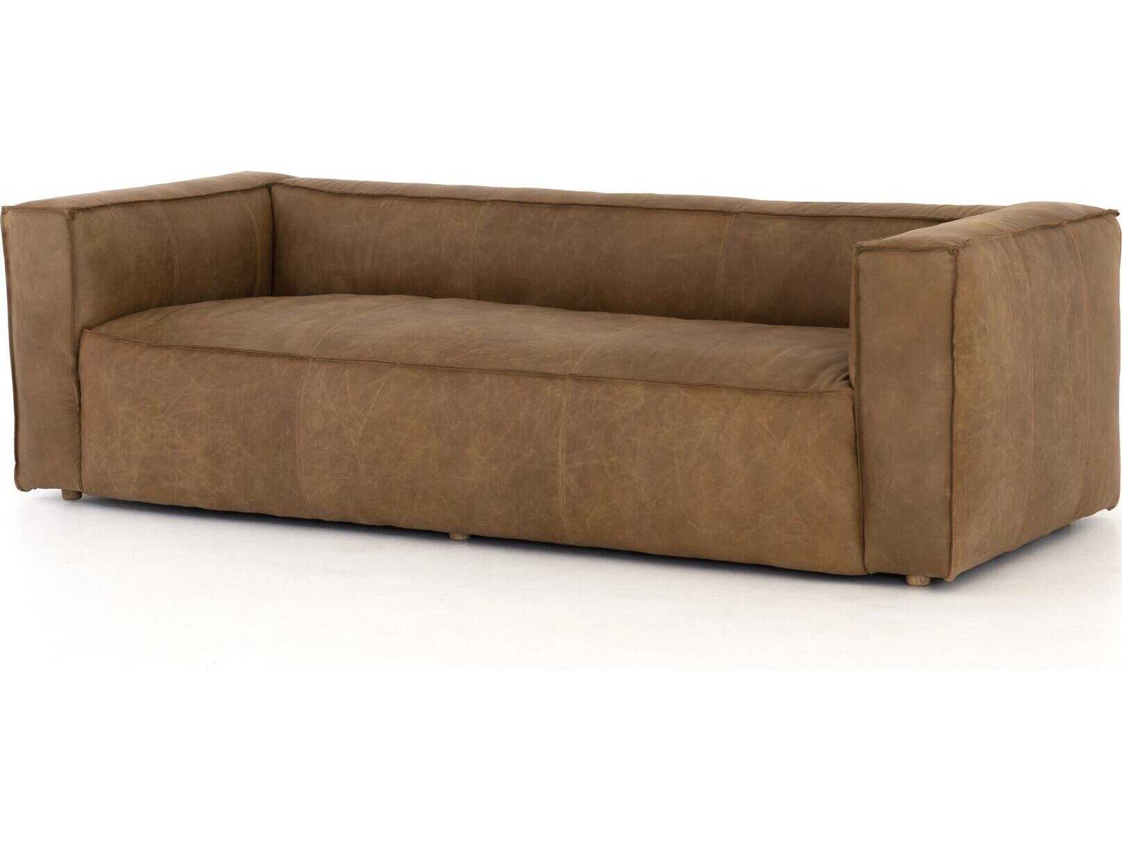 Four Hands Carnegie NOLITA REVERSE STITCH SOFA-99''-NAT WASH