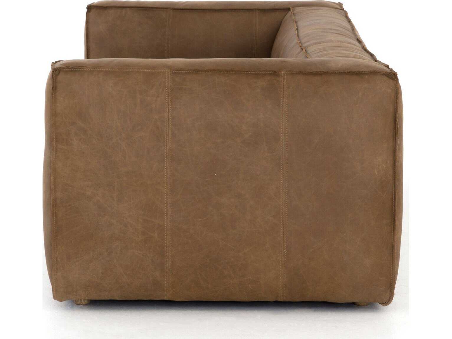 Four Hands Carnegie NOLITA REVERSE STITCH SOFA-99''-NAT WASH