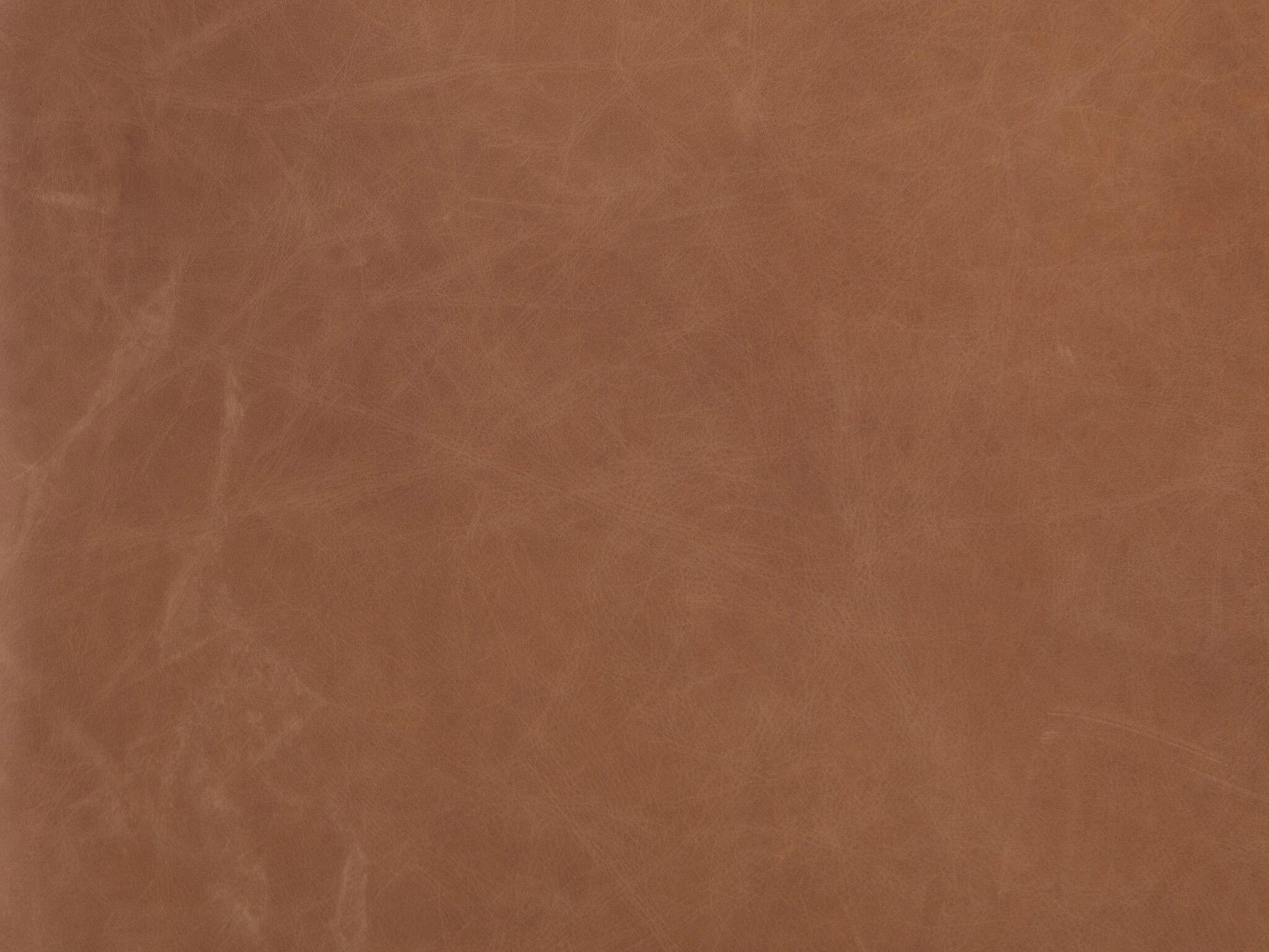 Four Hands Carnegie Williams Natural Washed Camel Weathered Ash Brown Leather Sofa