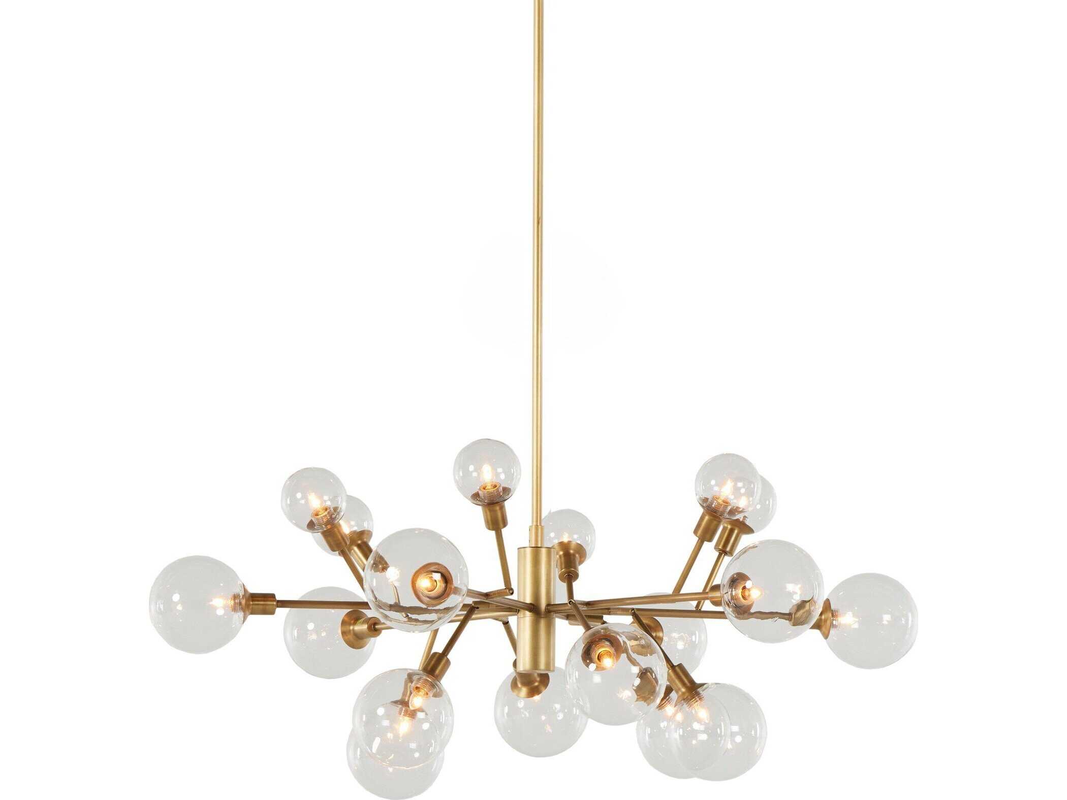 Four Hands Carnegie Pellman Matte Brass Chandelier