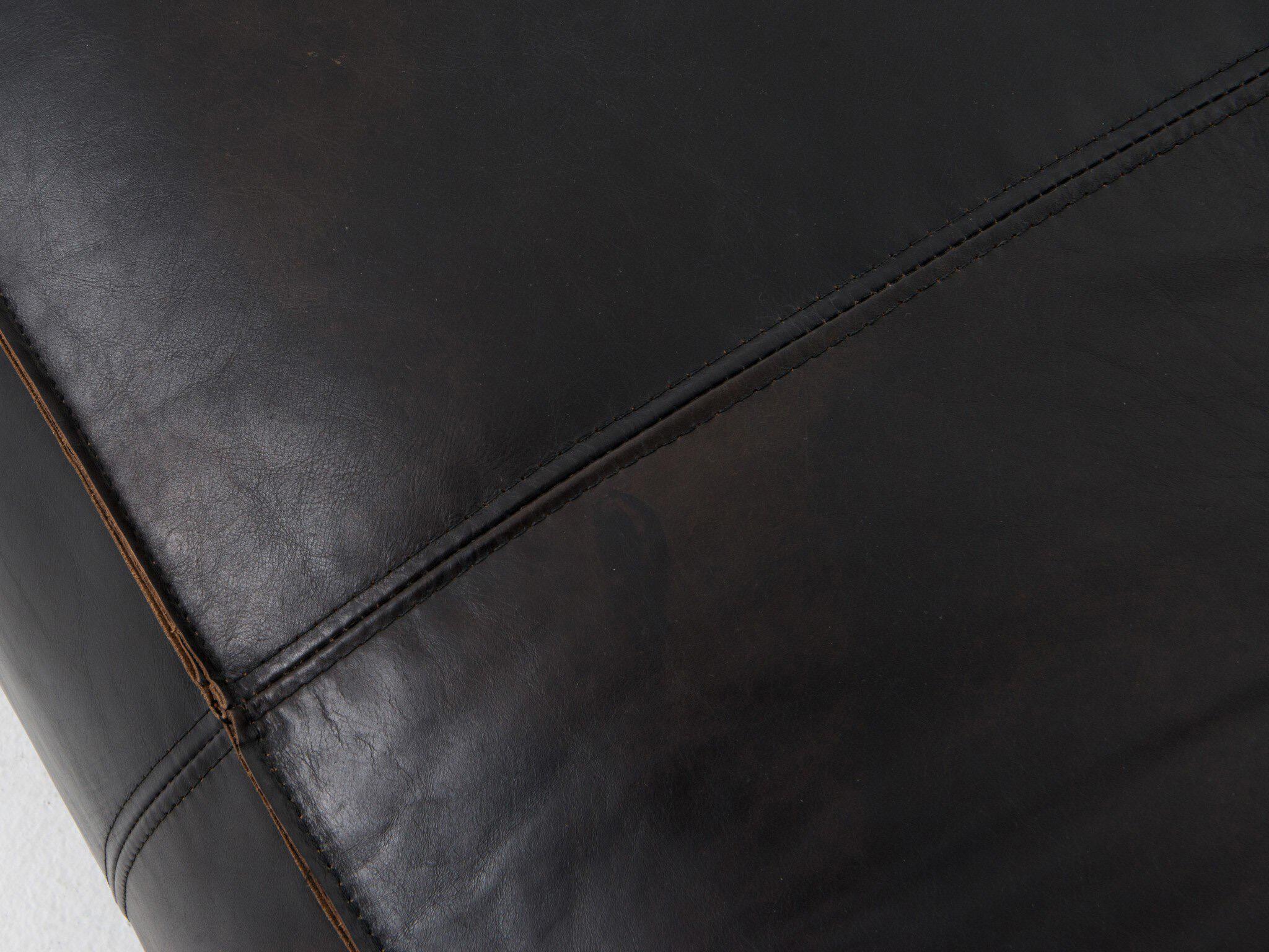 Four Hands Carnegie Nolita Black Leather Sofa