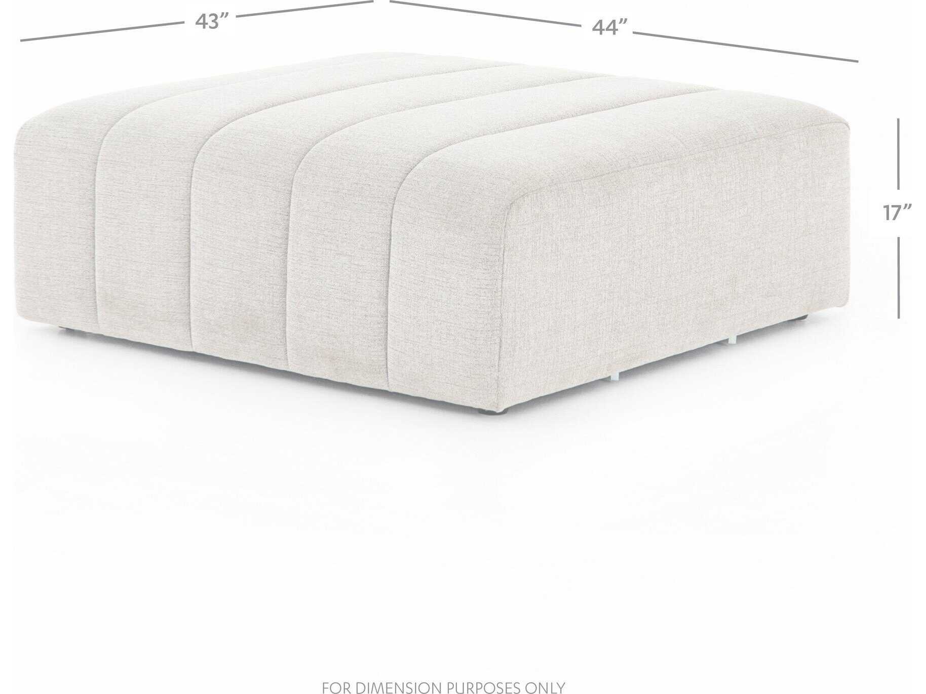 Four Hands Grayson Langham Napa Sandstone Upholstered Ottoman