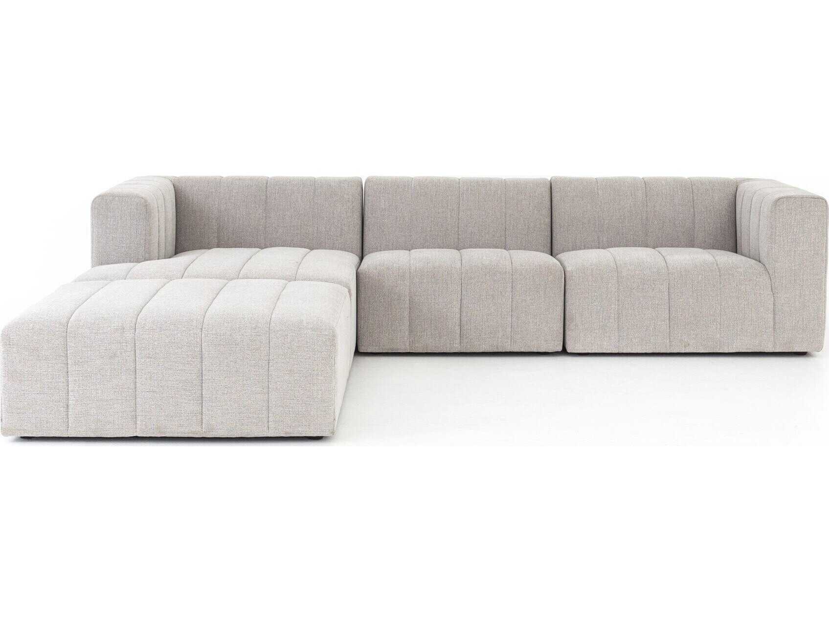 Four Hands Grayson Langham 3 - Piece Upholstered Sectional Sofa with Ottoman